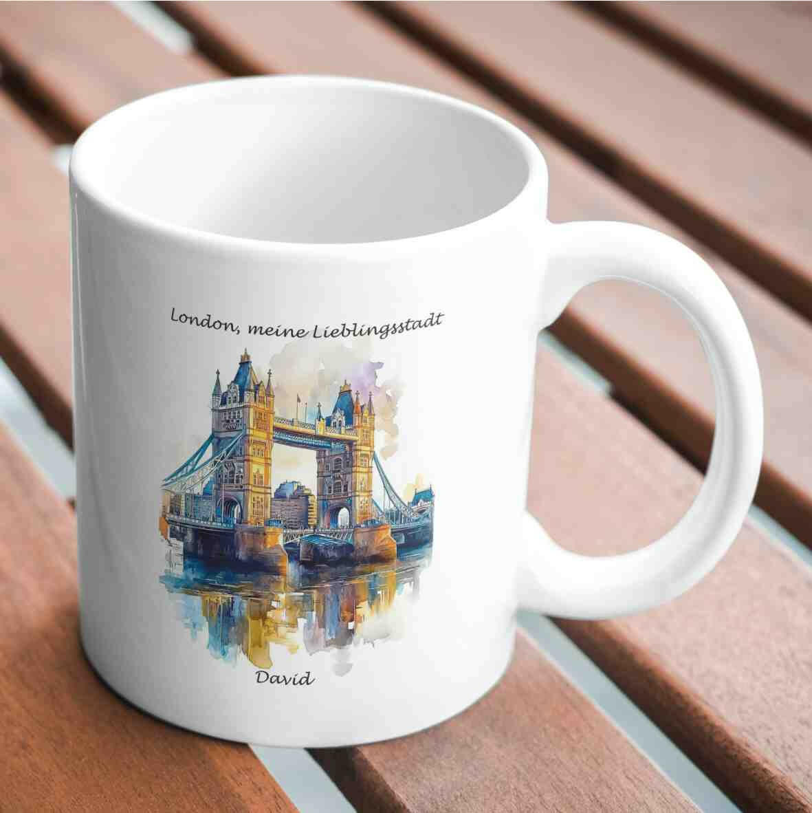 Personalisierte Tasse London - meine Lieblingsstadt.