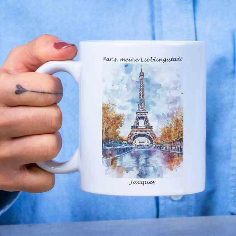Personalisierte Tasse Paris - meine Lieblingsstadt.