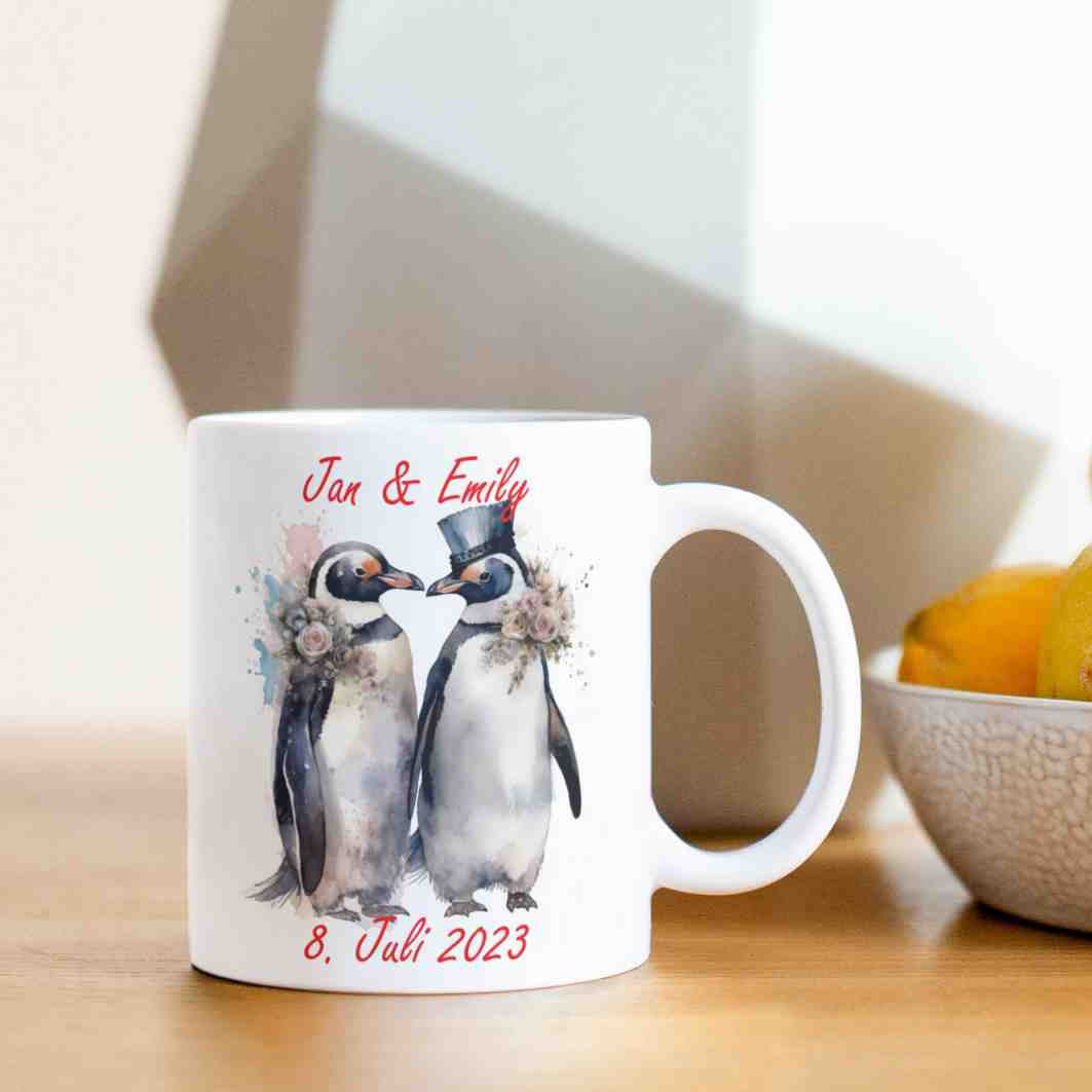 Tasse als personalisiertes Hochzeitsgeschenk