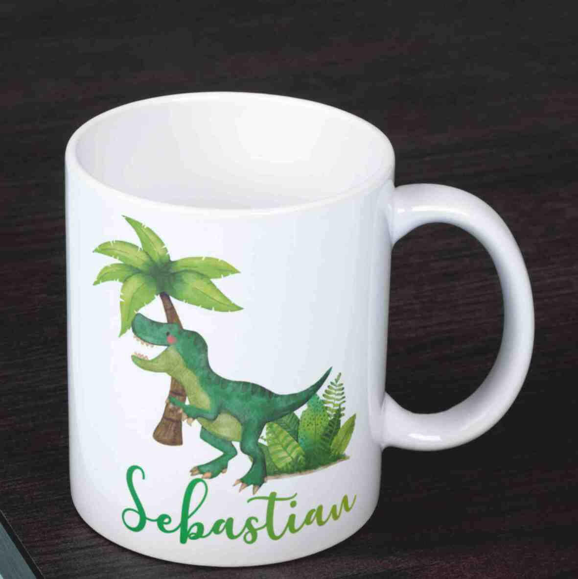Personalisierte Tasse T-Rex.