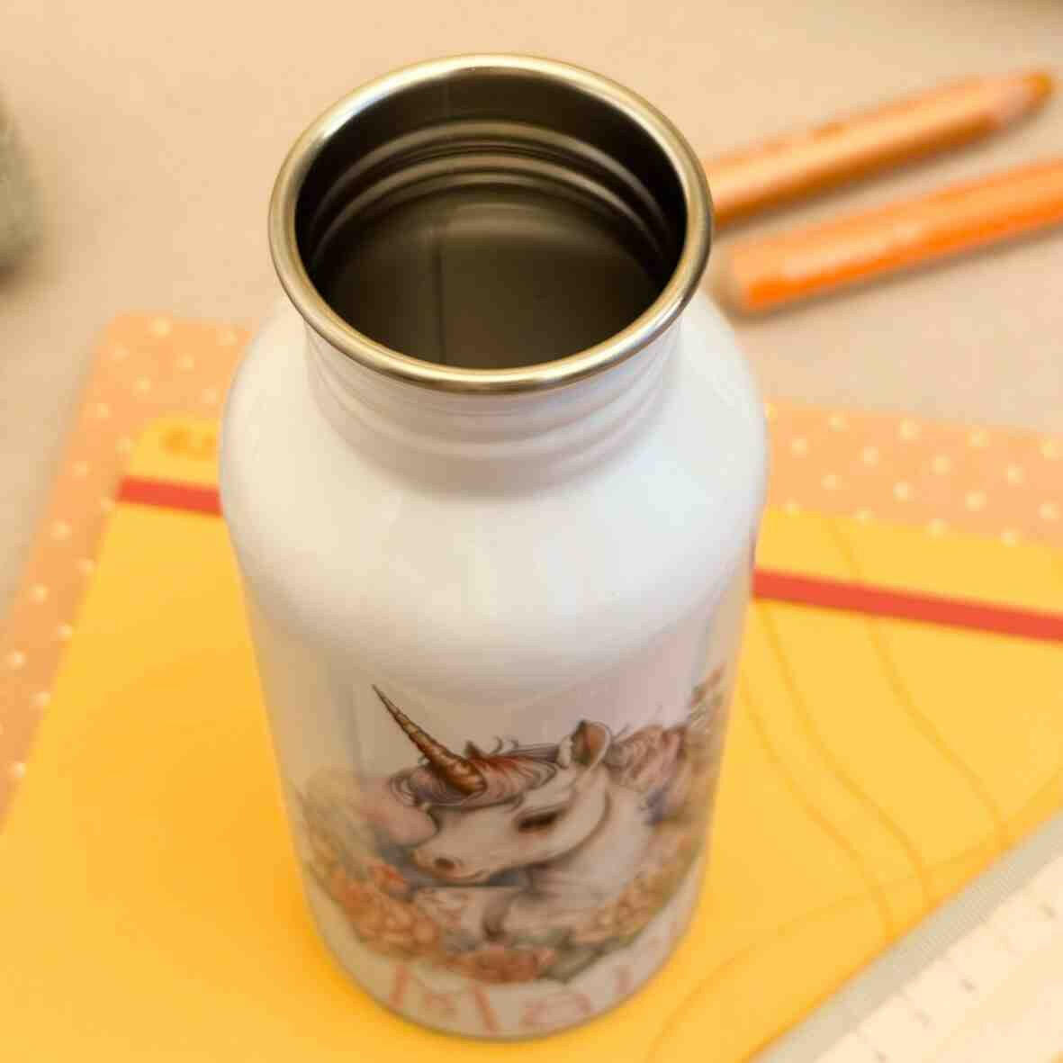 Edelstahl-Trinkflasche Einhorn.