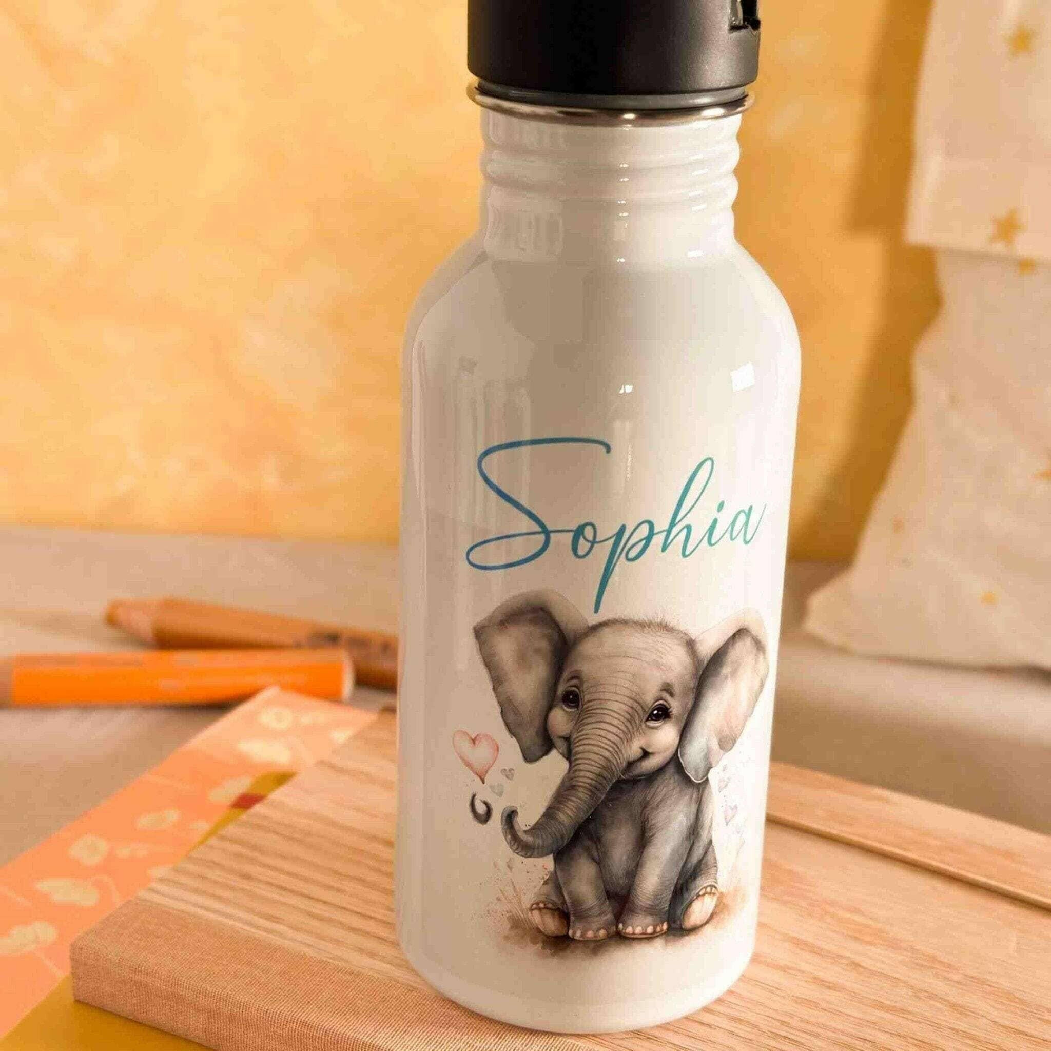 Edelstahl-Trinkflasche Elefant.