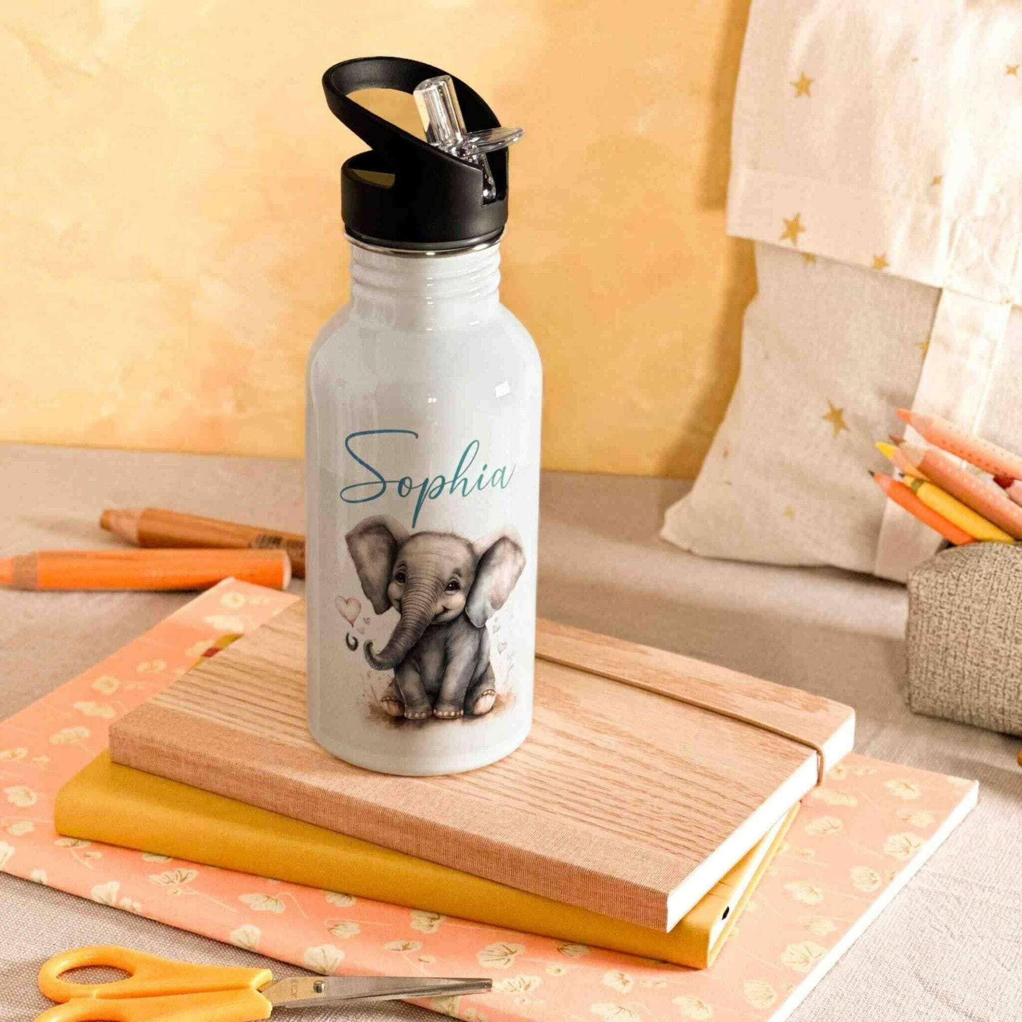 Edelstahl-Trinkflasche Elefant.