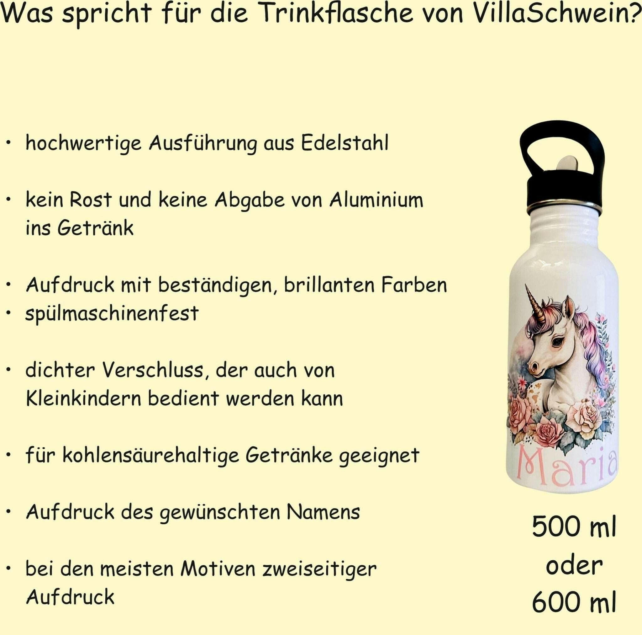 Edelstahl-Trinkflasche Flamingo.
