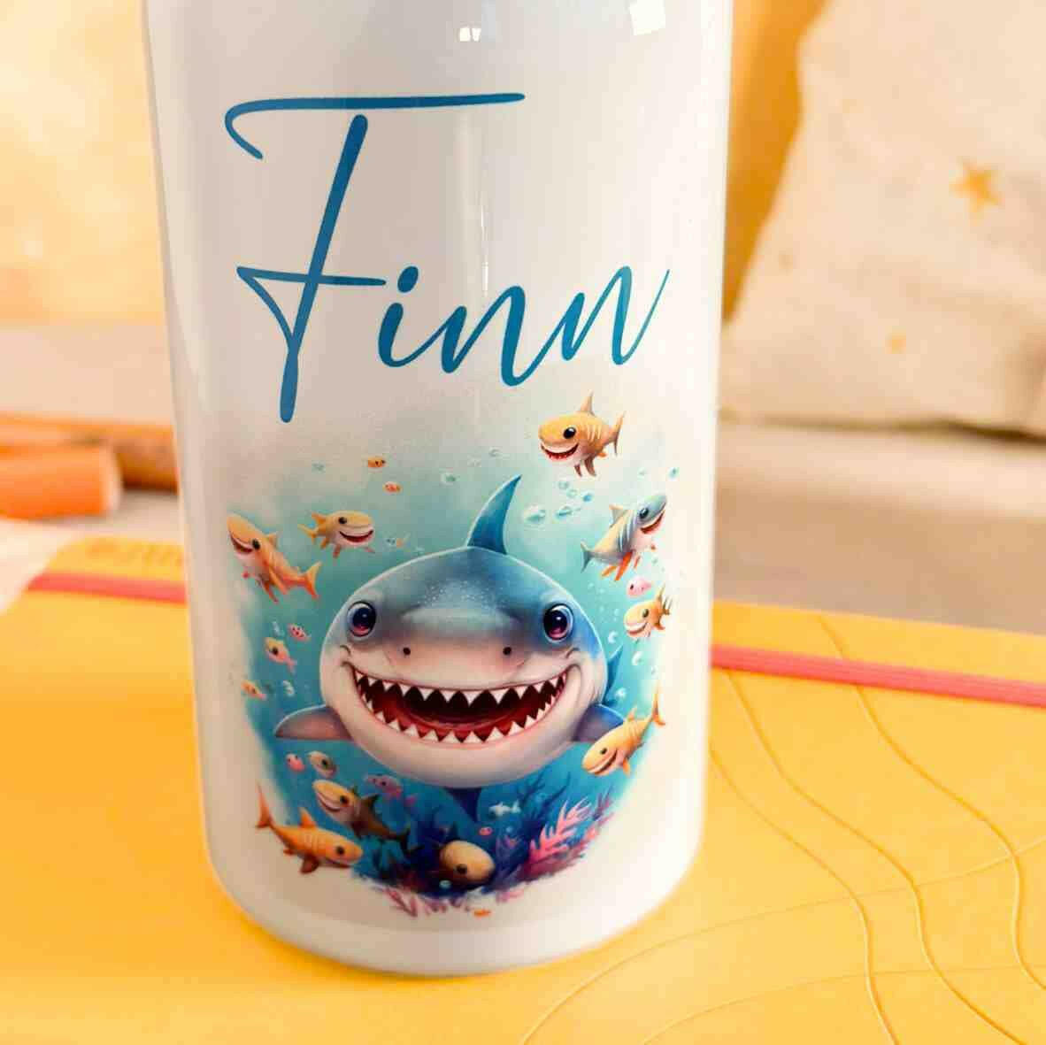 Edelstahl-Trinkflasche Hai.