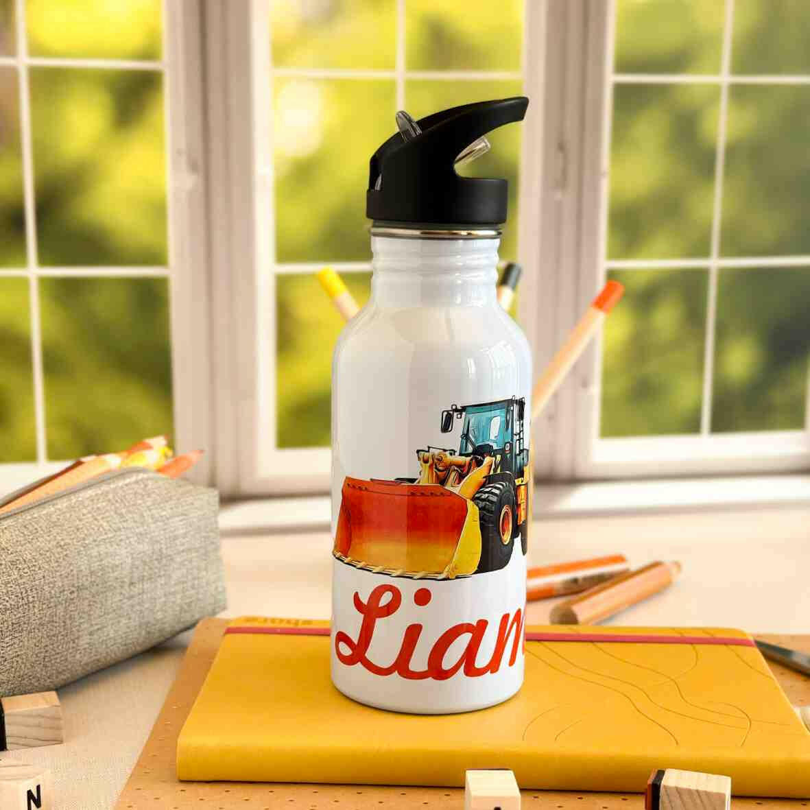 Edelstahl-Trinkflasche Radlader.