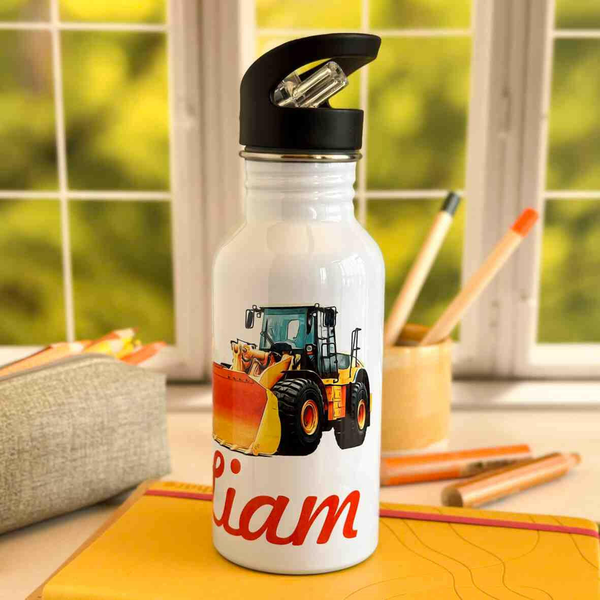 Edelstahl-Trinkflasche Radlader.