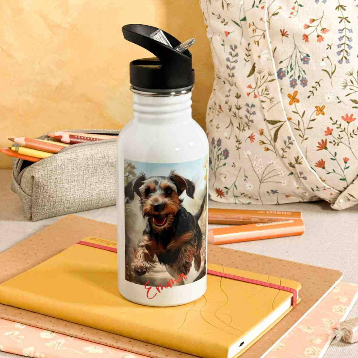 Trinkflasche Edelstahl Hund – Emma