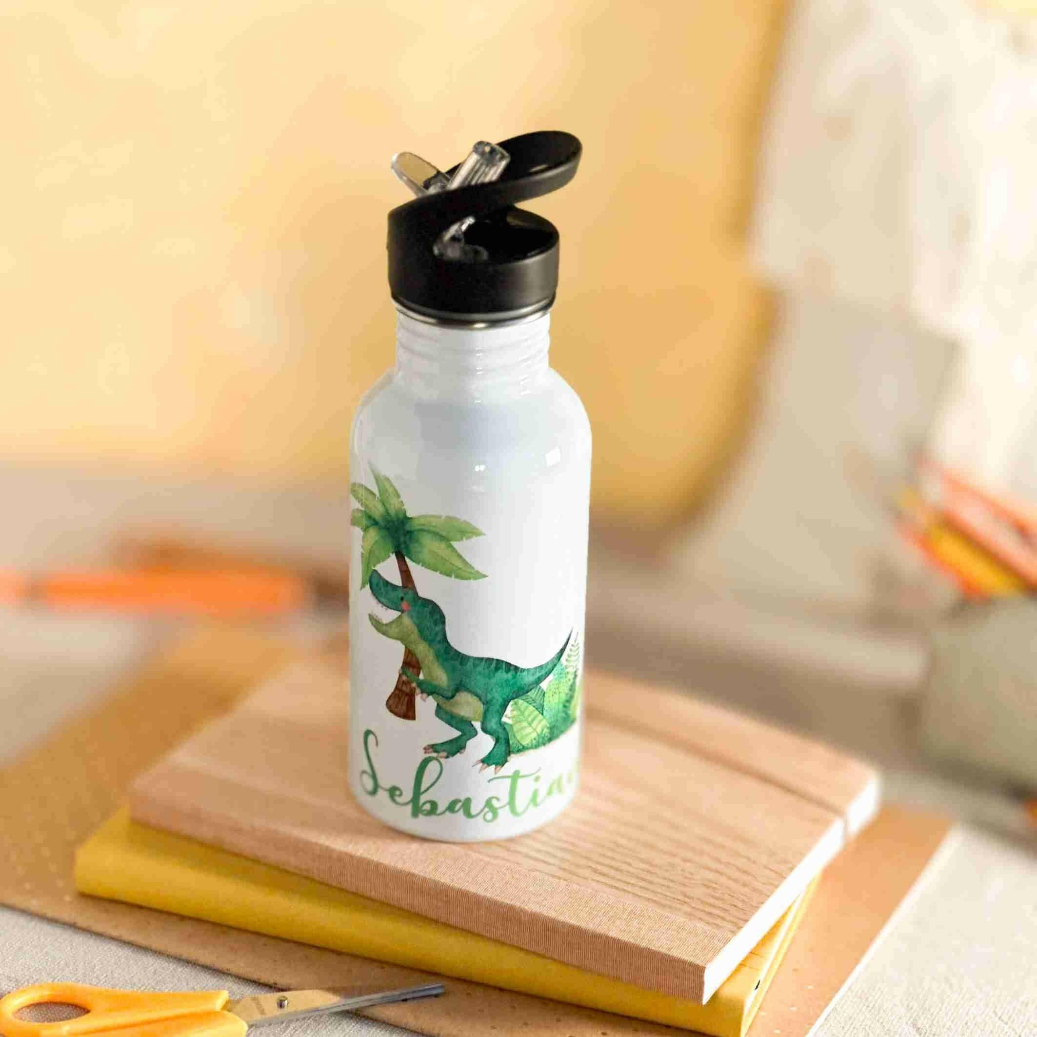 Trinkflasche Edelstahl Dinosaurier – Sebastian