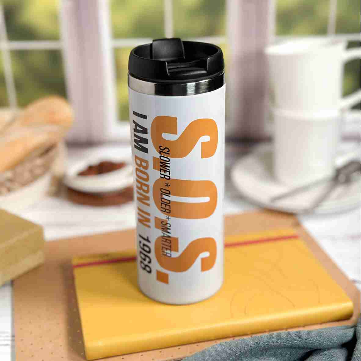 Thermobecher S.O.S. – personalisiert