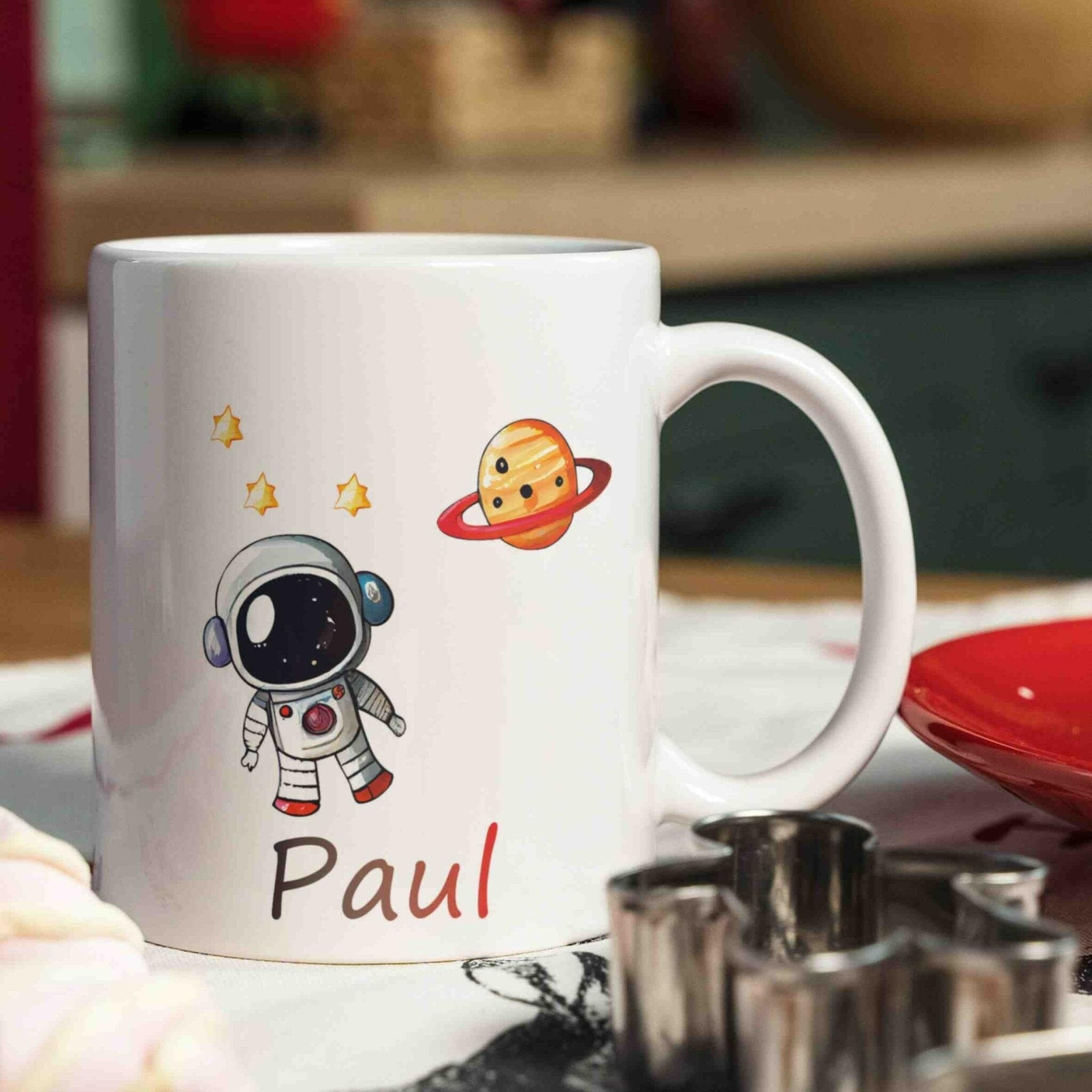 Personalisierte Tasse Astronaut.