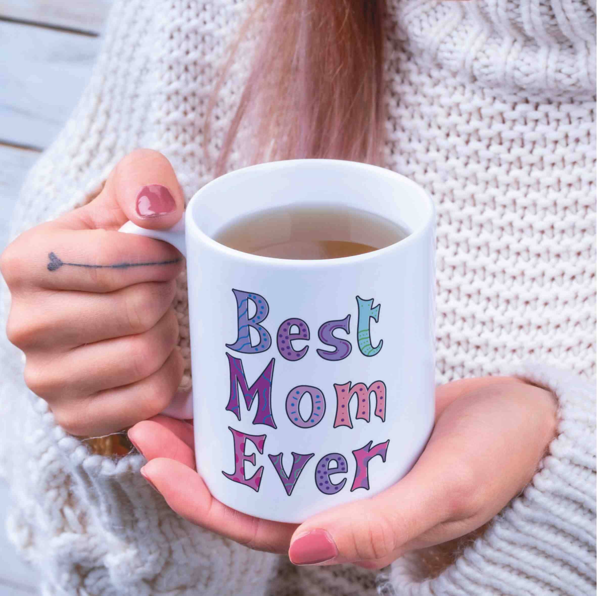 personalisierte Tasse Best Mom Ever Rhein-Druck