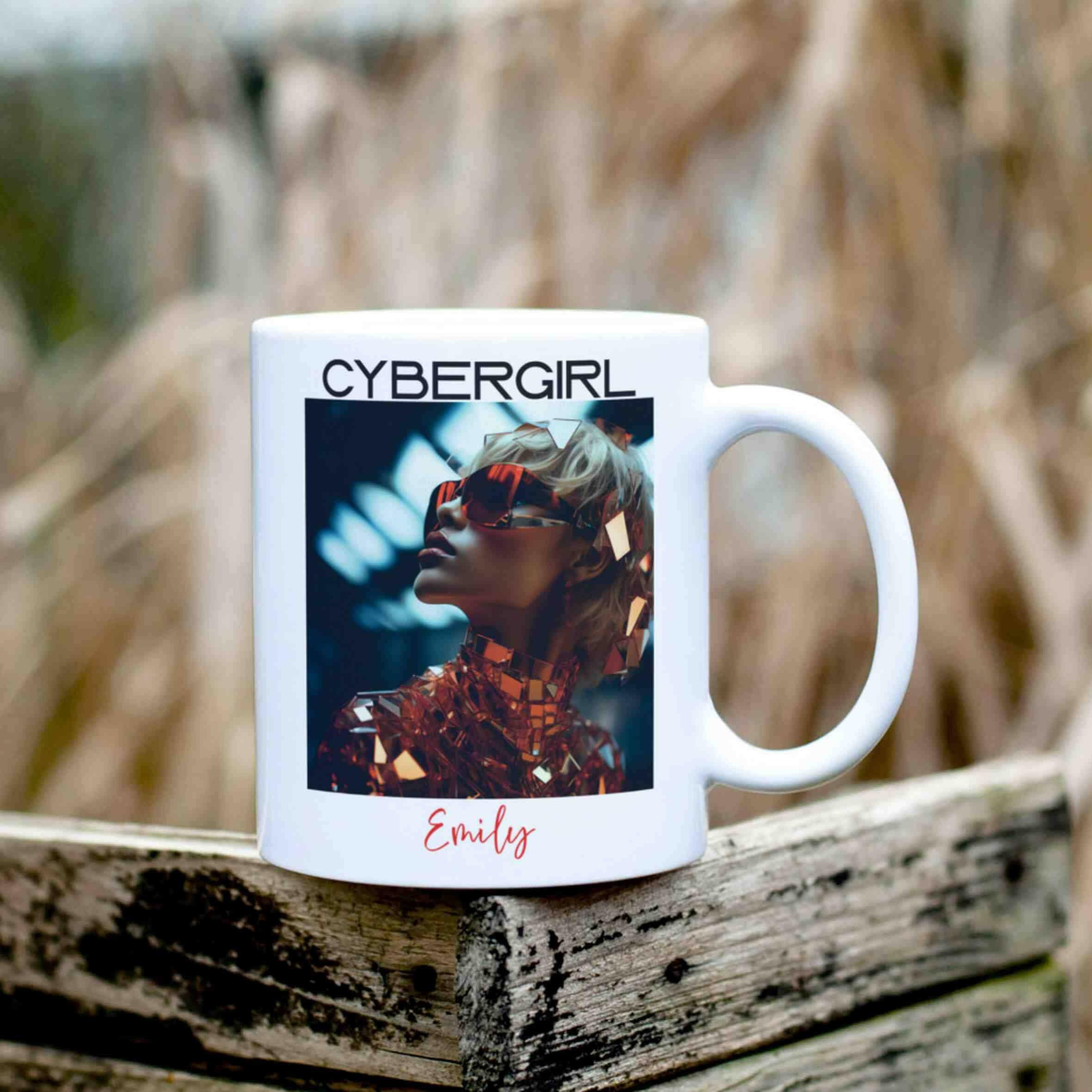 Personalisierte Tasse Cybergirl.