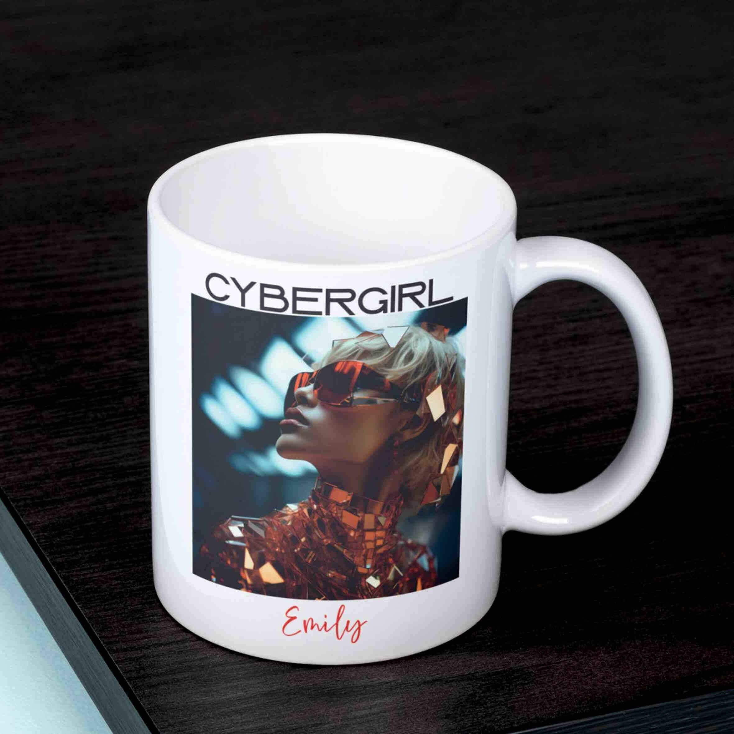 Personalisierte Tasse Cybergirl.
