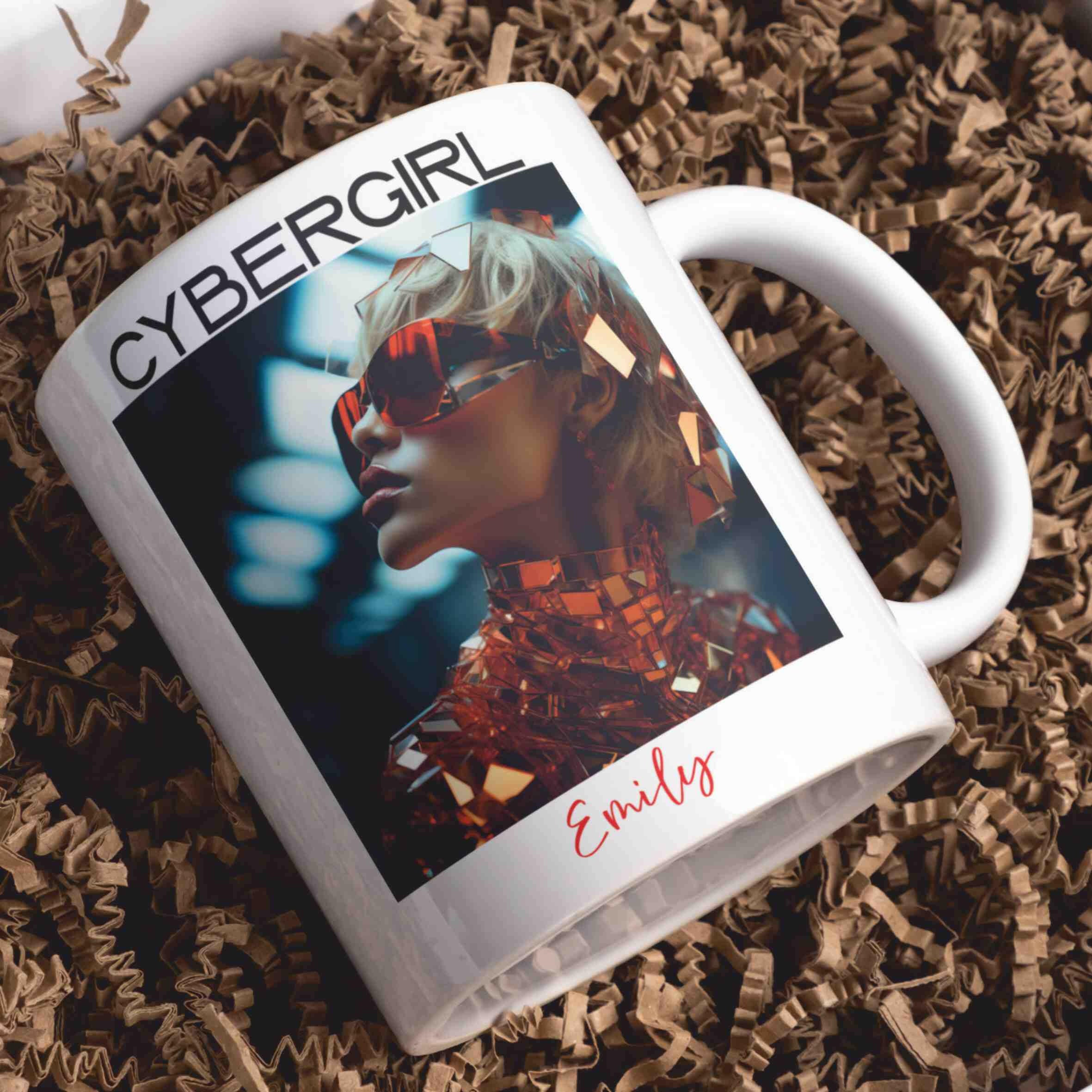 Personalisierte Tasse Cybergirl.