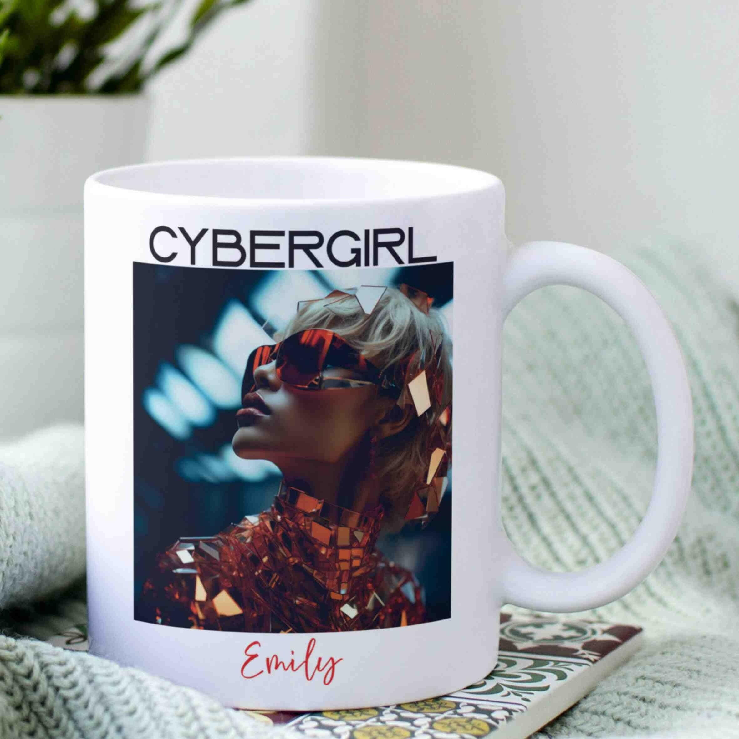 Personalisierte Tasse Cybergirl.