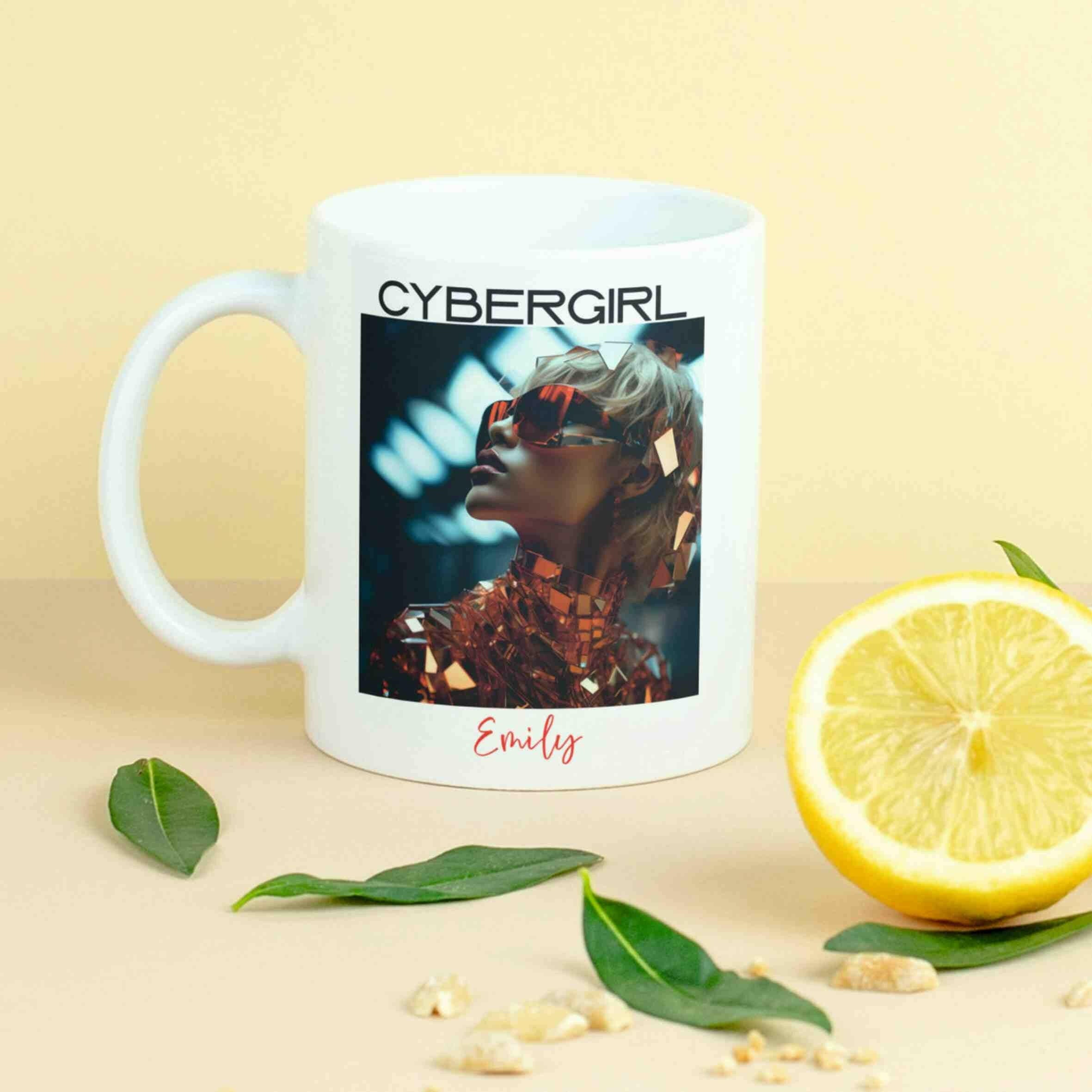 Personalisierte Tasse Cybergirl.