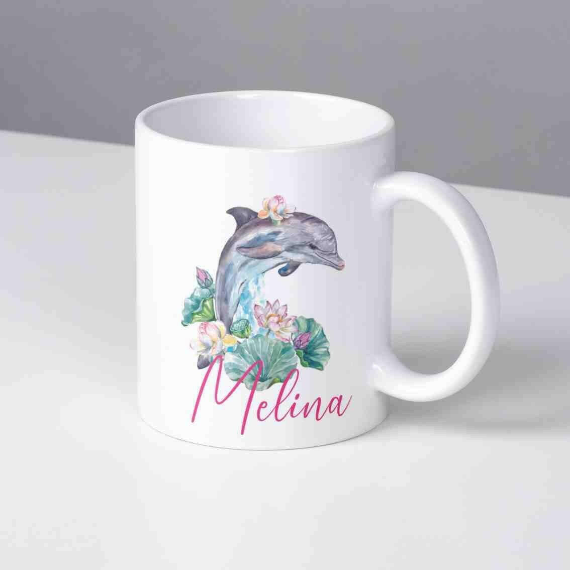 Personalisierte Tasse Delfin.