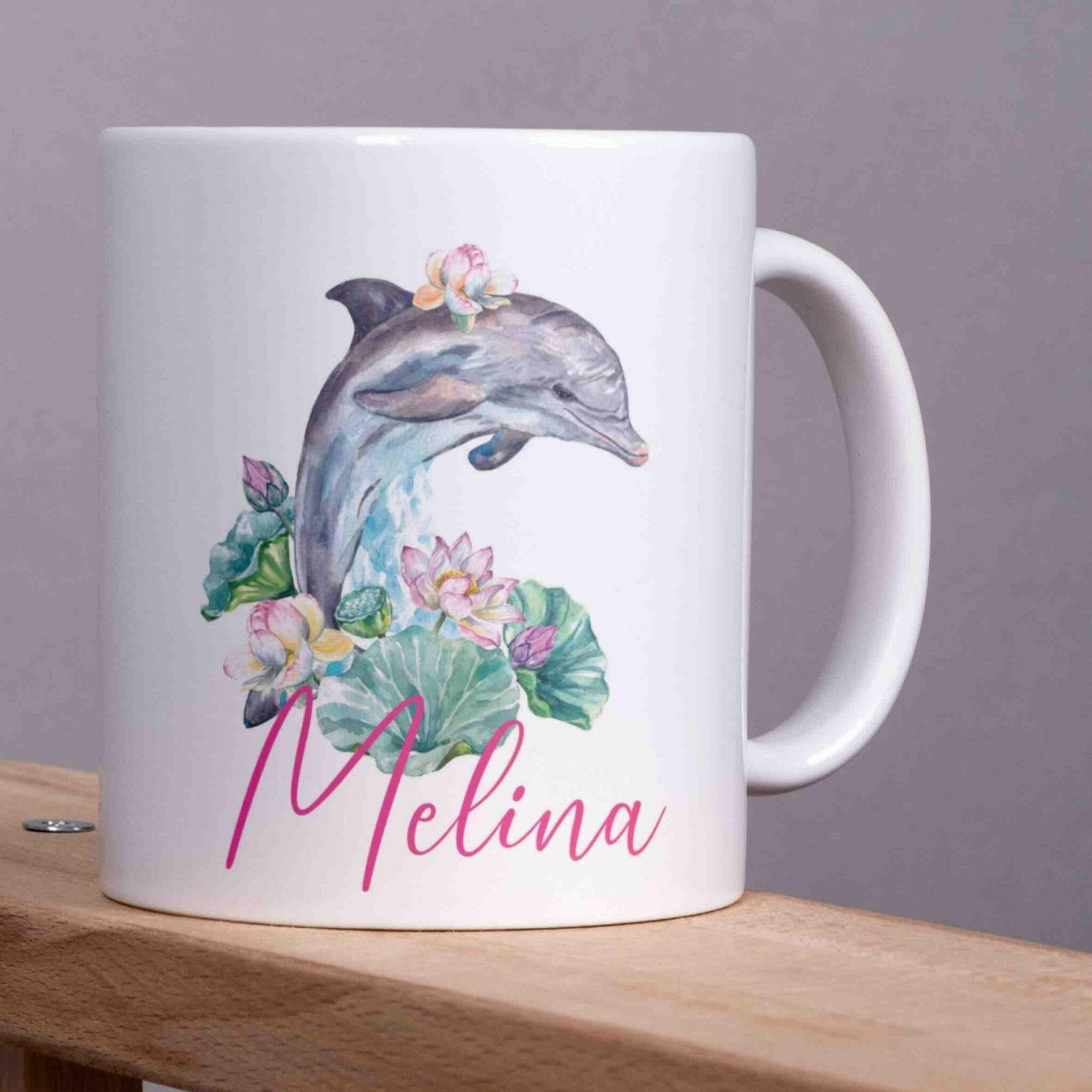 Personalisierte Tasse Delfin.