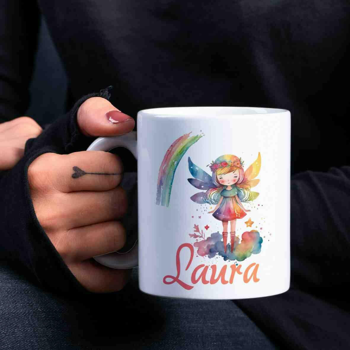 Personalisierte Tasse Engel.