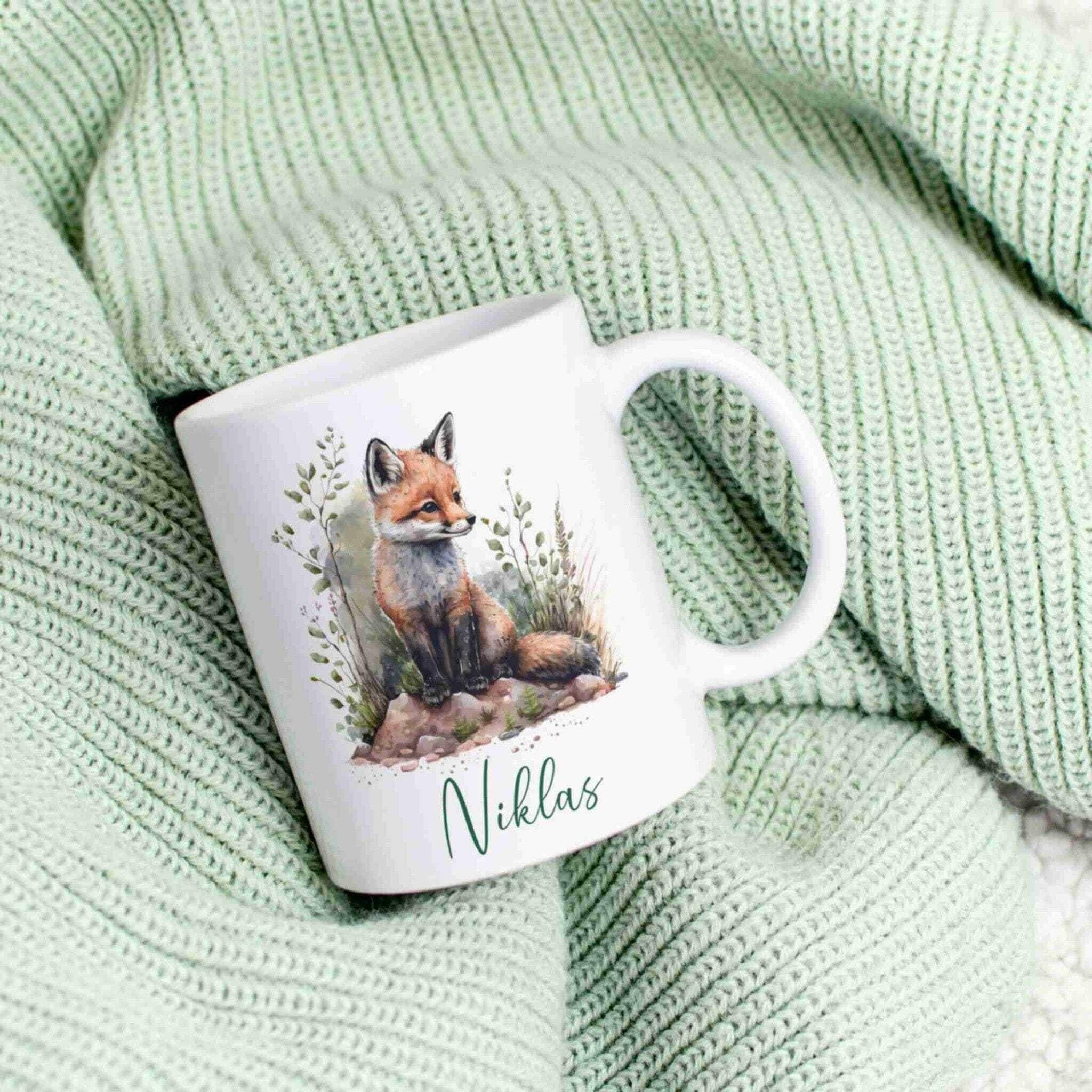 Personalisierte Tasse Fuchs.