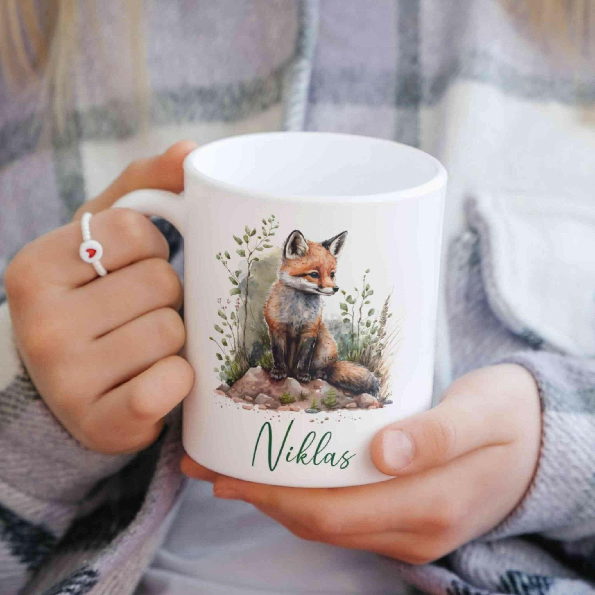 Personalisierte Tasse Fuchs.