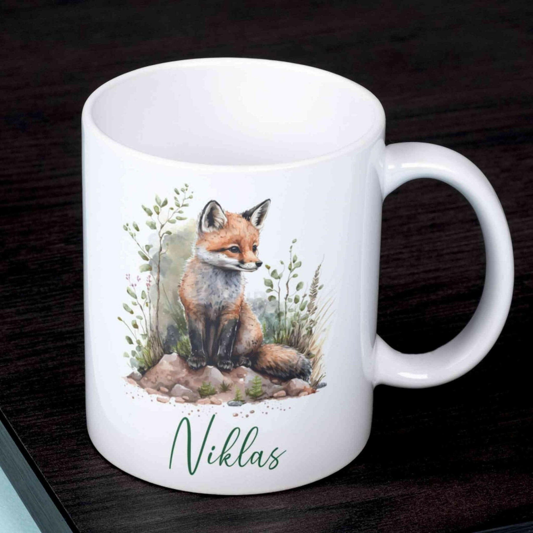 Personalisierte Tasse Fuchs.