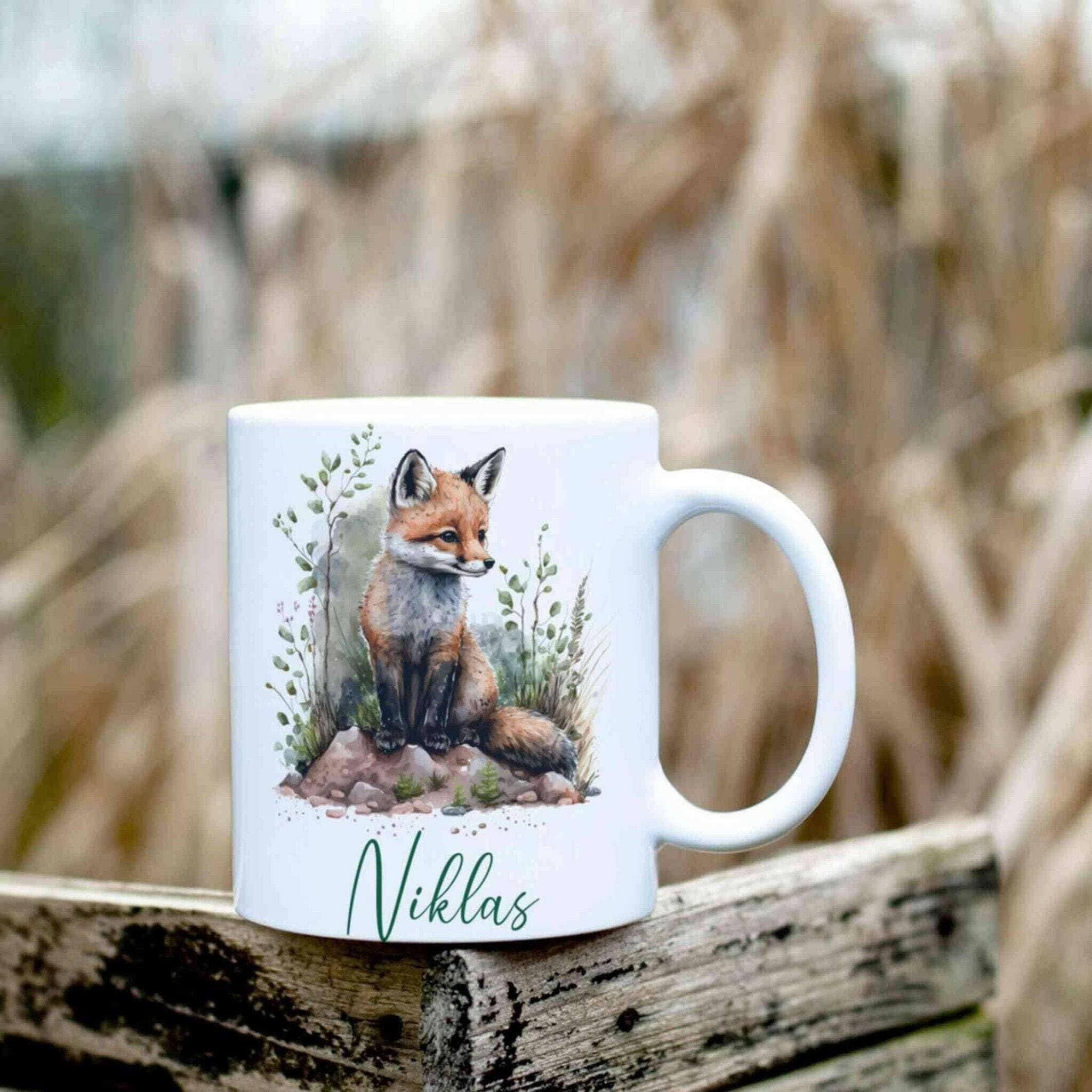 Personalisierte Tasse Fuchs.