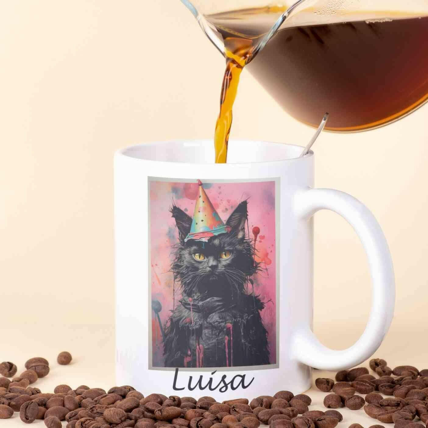 Personalisierte Tasse grumpy Cat.