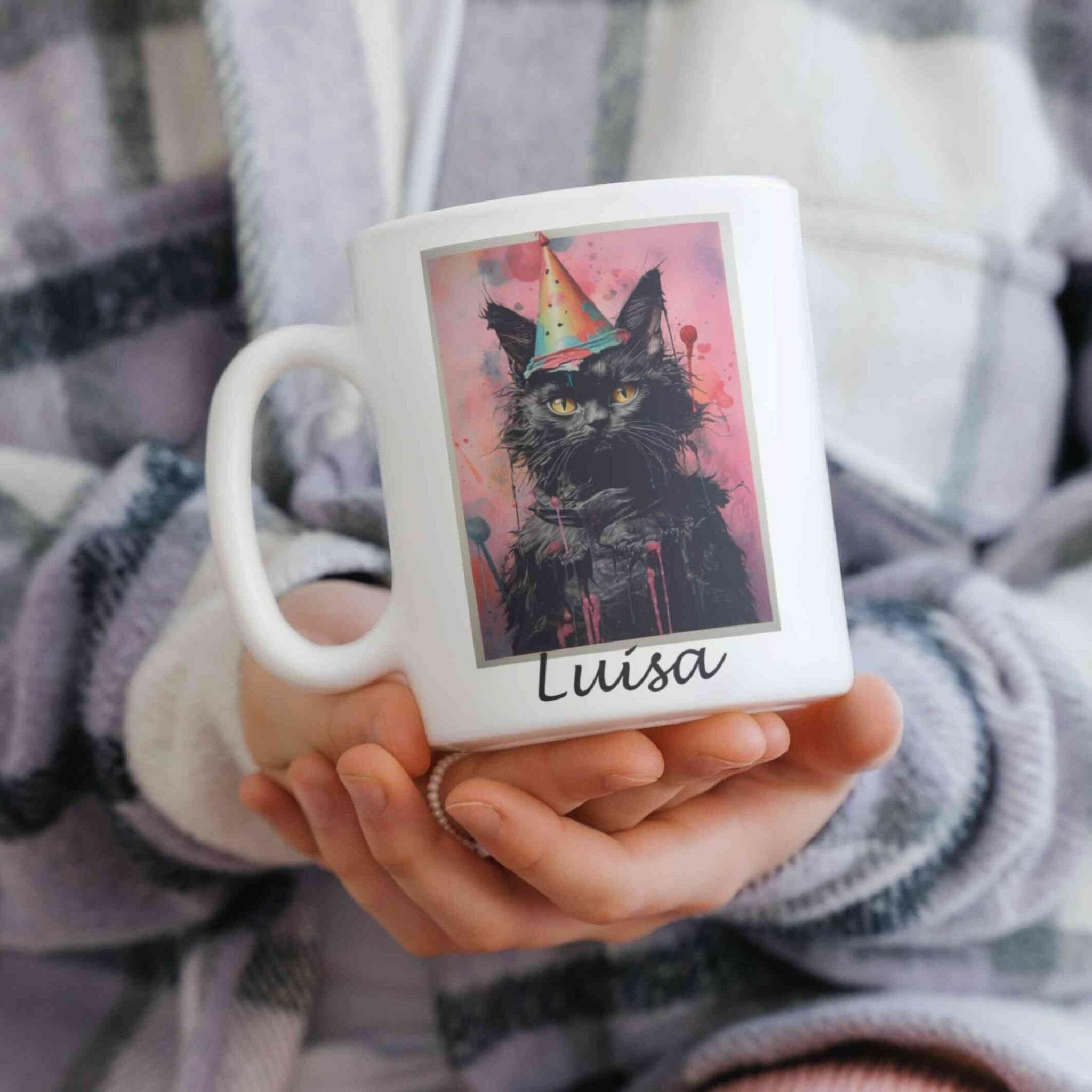 Personalisierte Tasse grumpy Cat.