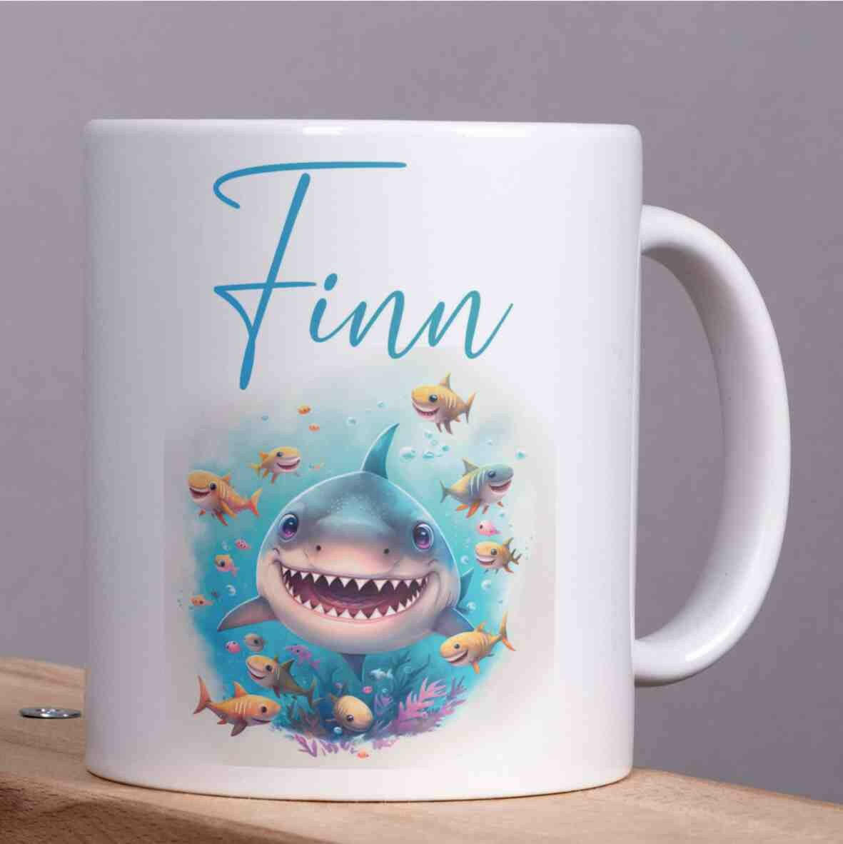 Personalisierte Tasse Hai.