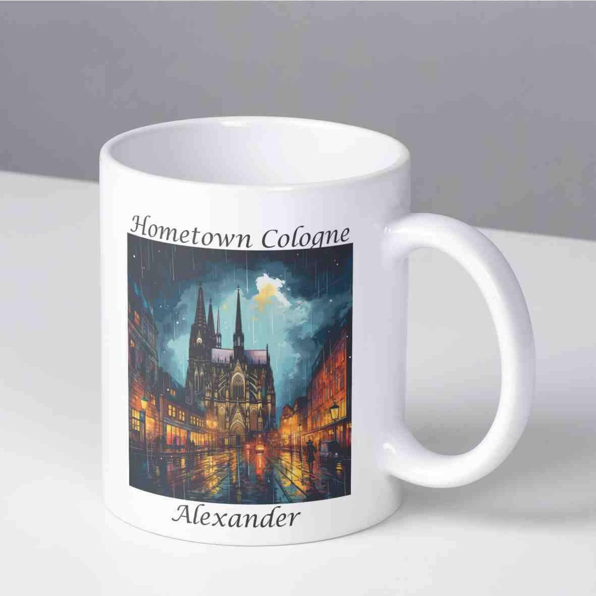 Personalisierte Tasse Hometown Cologne Comic Book Style.