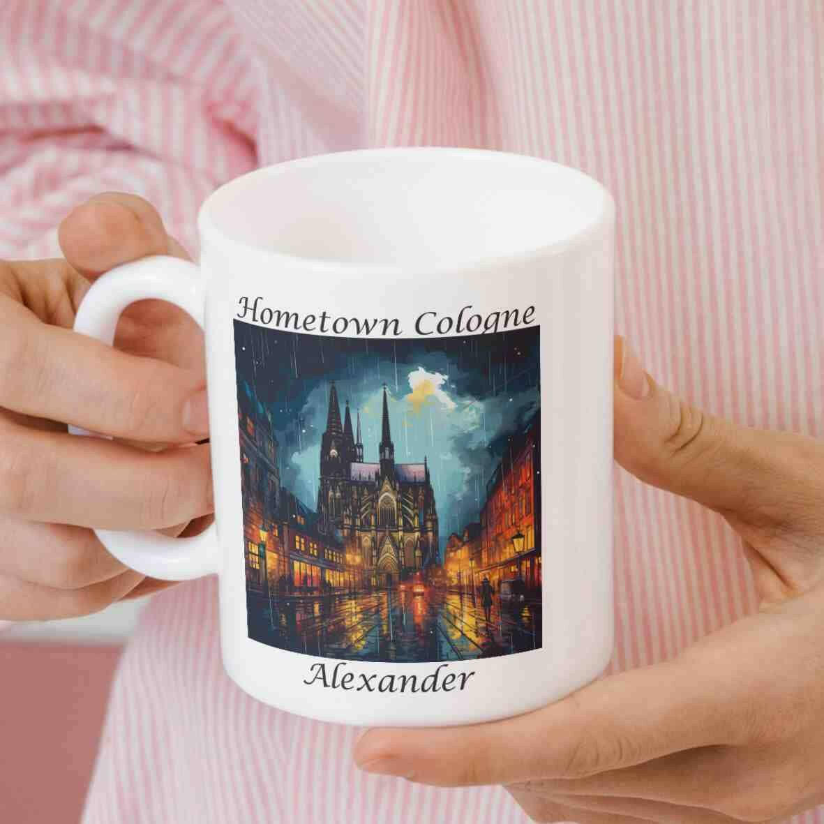 Personalisierte Tasse Hometown Cologne Comic Book Style.