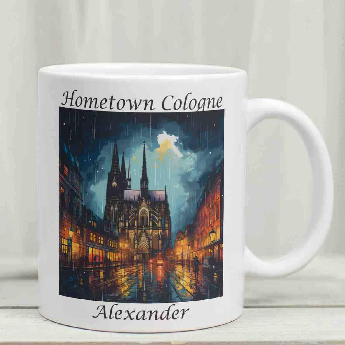 Personalisierte Tasse Hometown Cologne Comic Book Style.