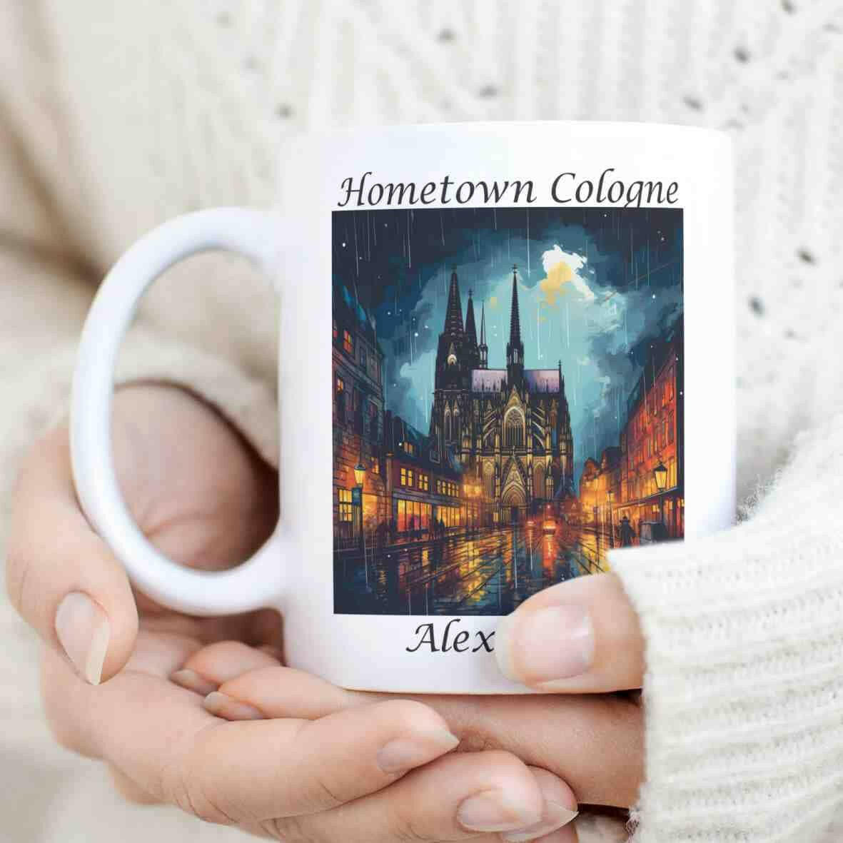 Personalisierte Tasse Hometown Cologne Comic Book Style.
