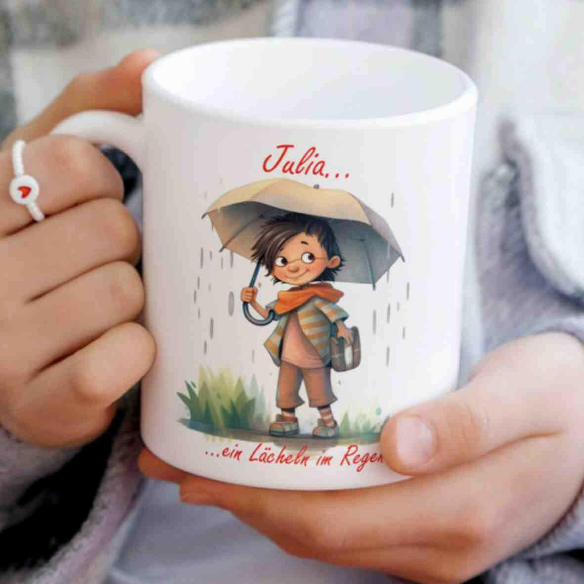 Personalisierte Tasse In the Rain.