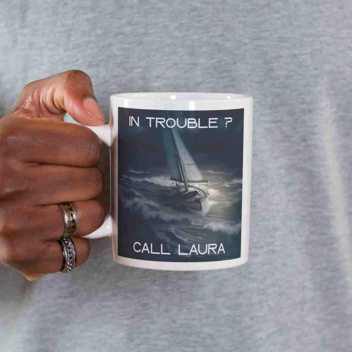 Personalisierte Tasse In Trouble?.