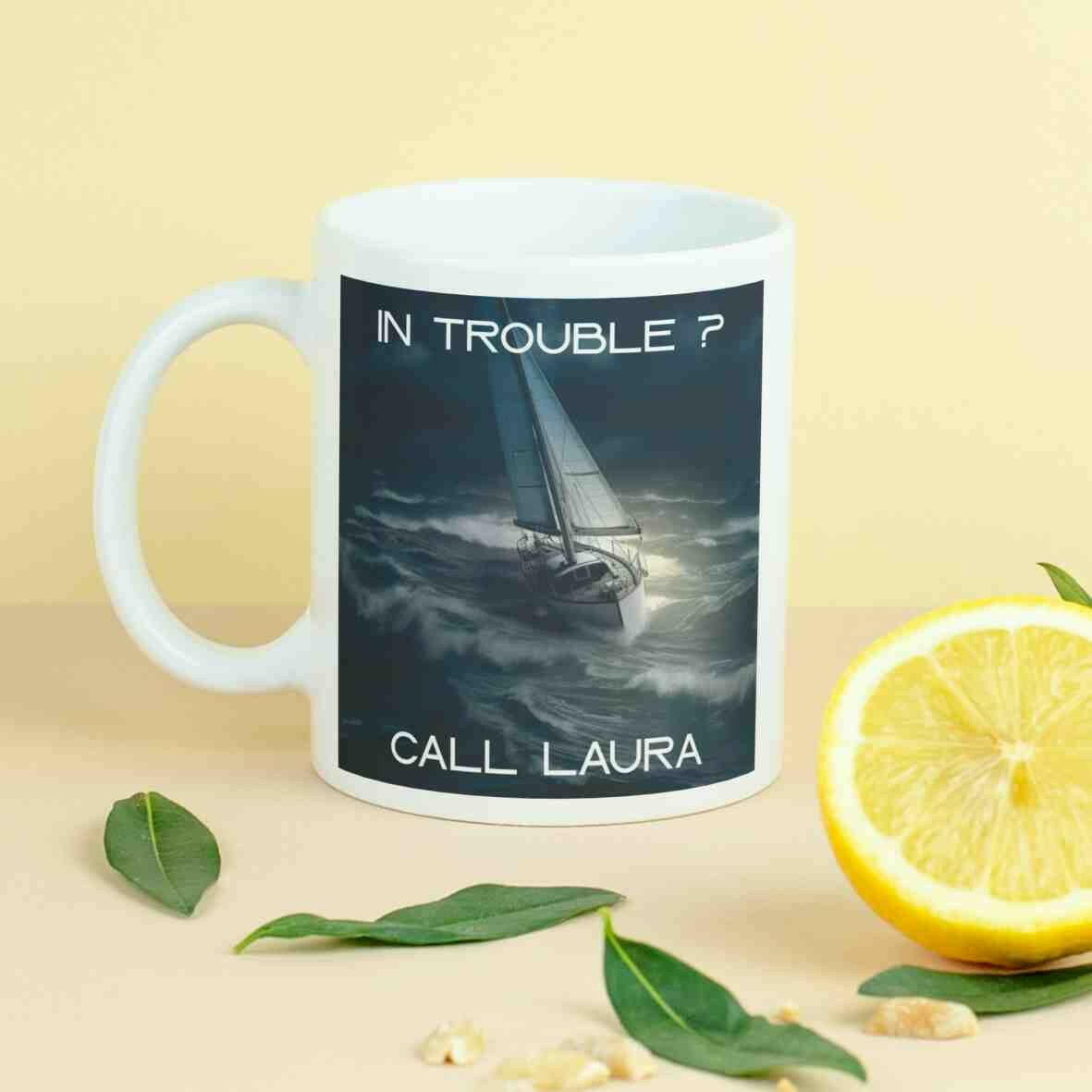 Personalisierte Tasse In Trouble?.
