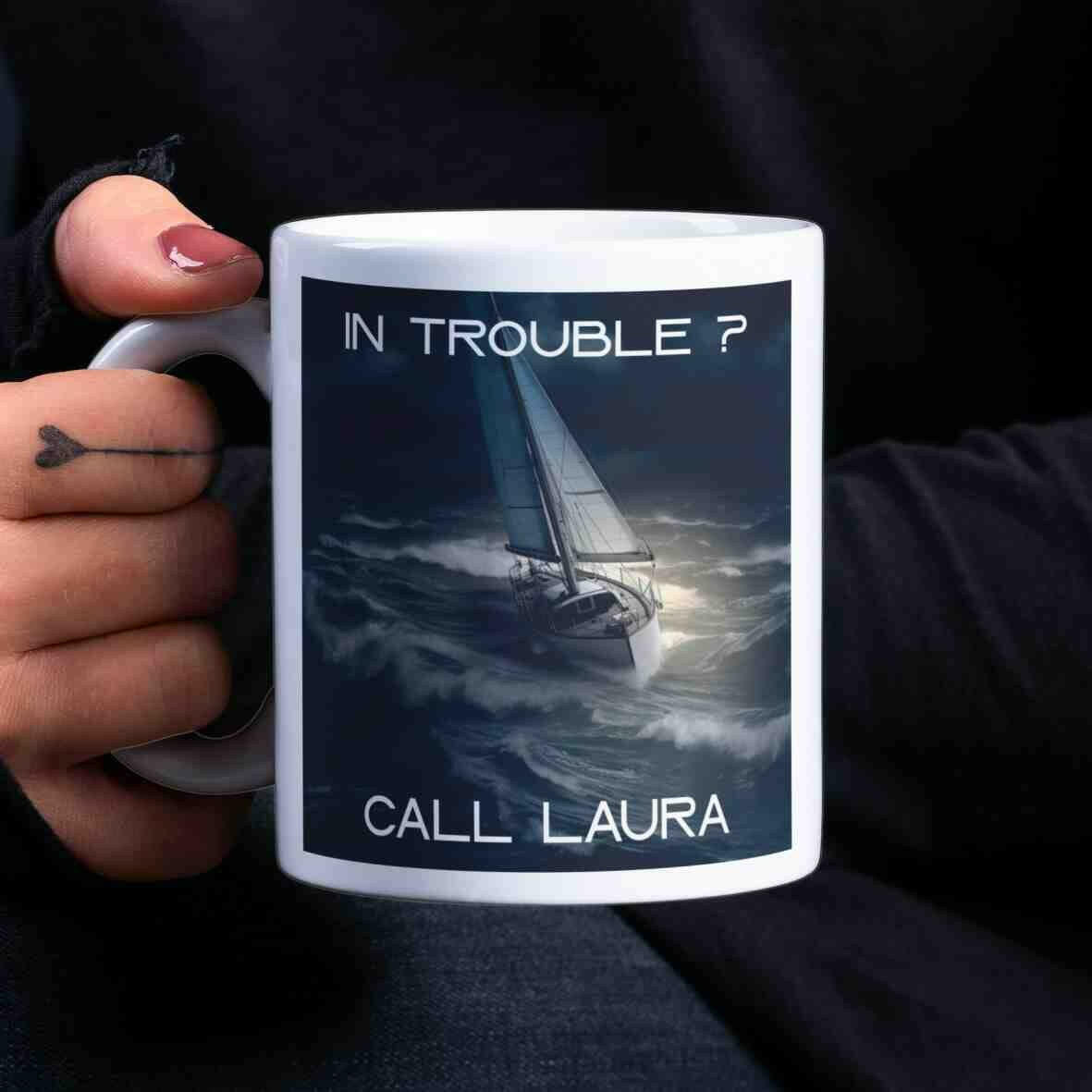 Personalisierte Tasse In Trouble?.