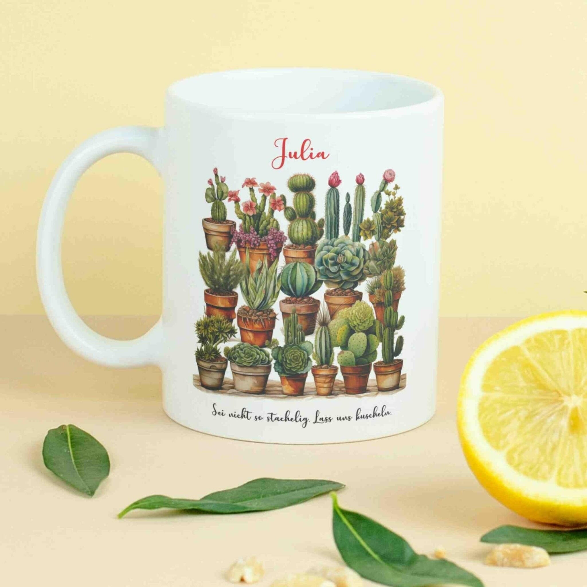 Personalisierte Tasse Kakteen.