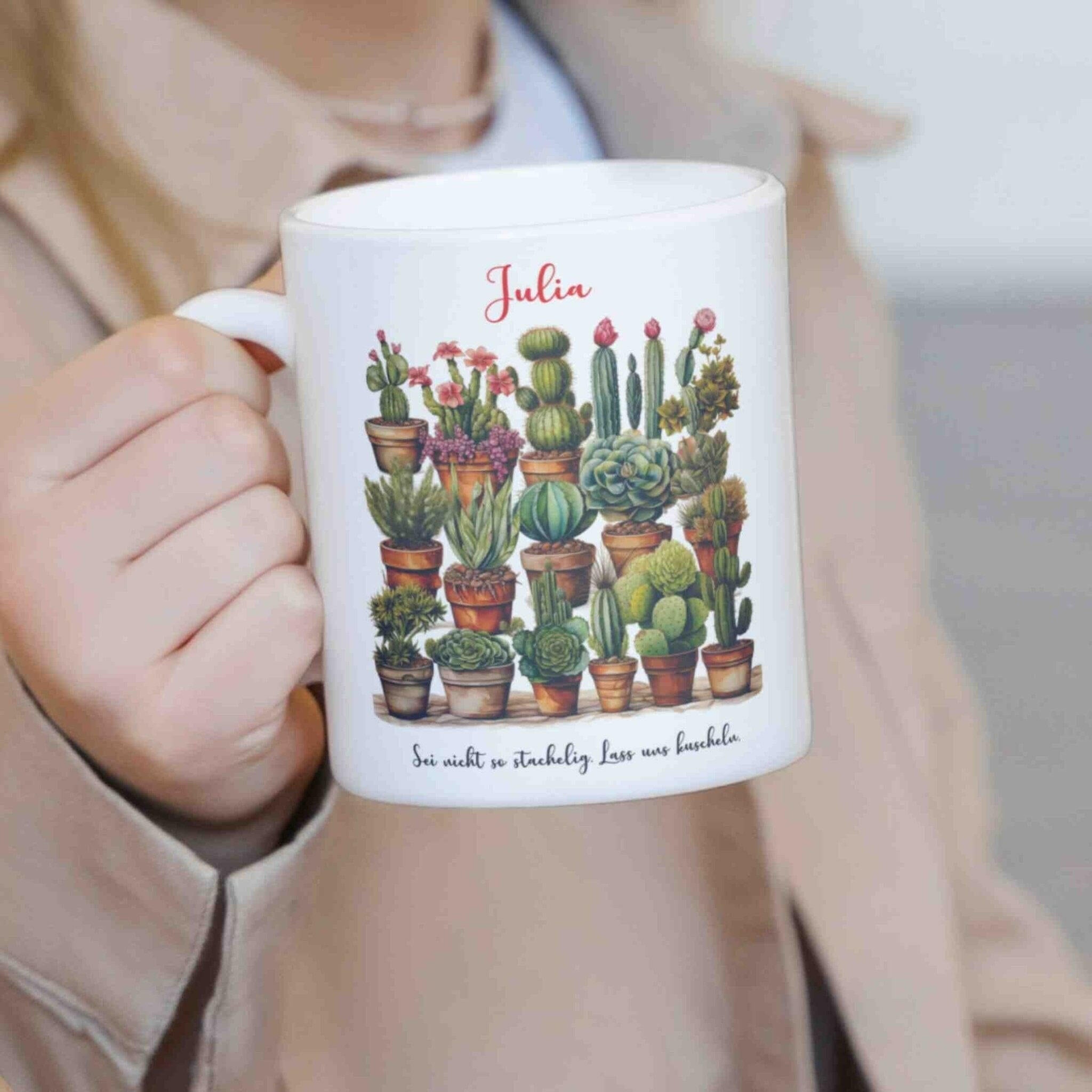 Personalisierte Tasse Kakteen.