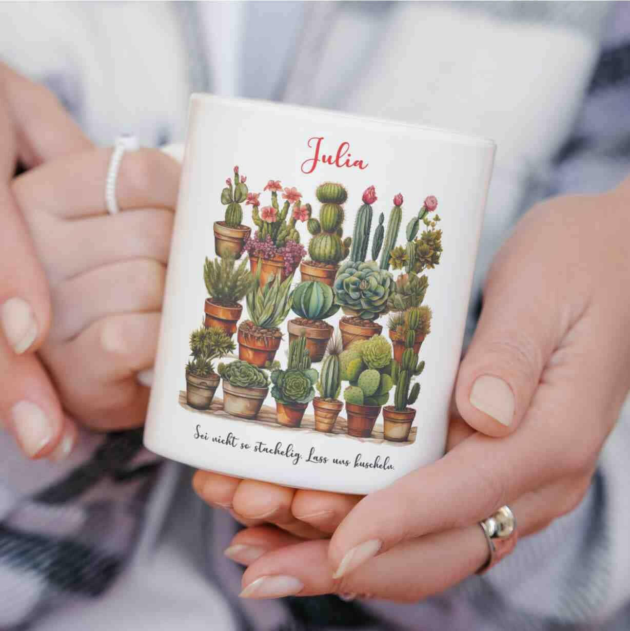 Personalisierte Tasse Kakteen.