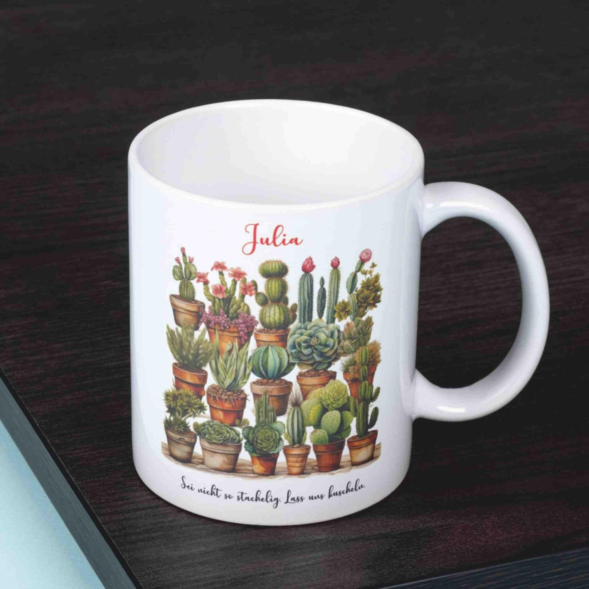 Personalisierte Tasse Kakteen.