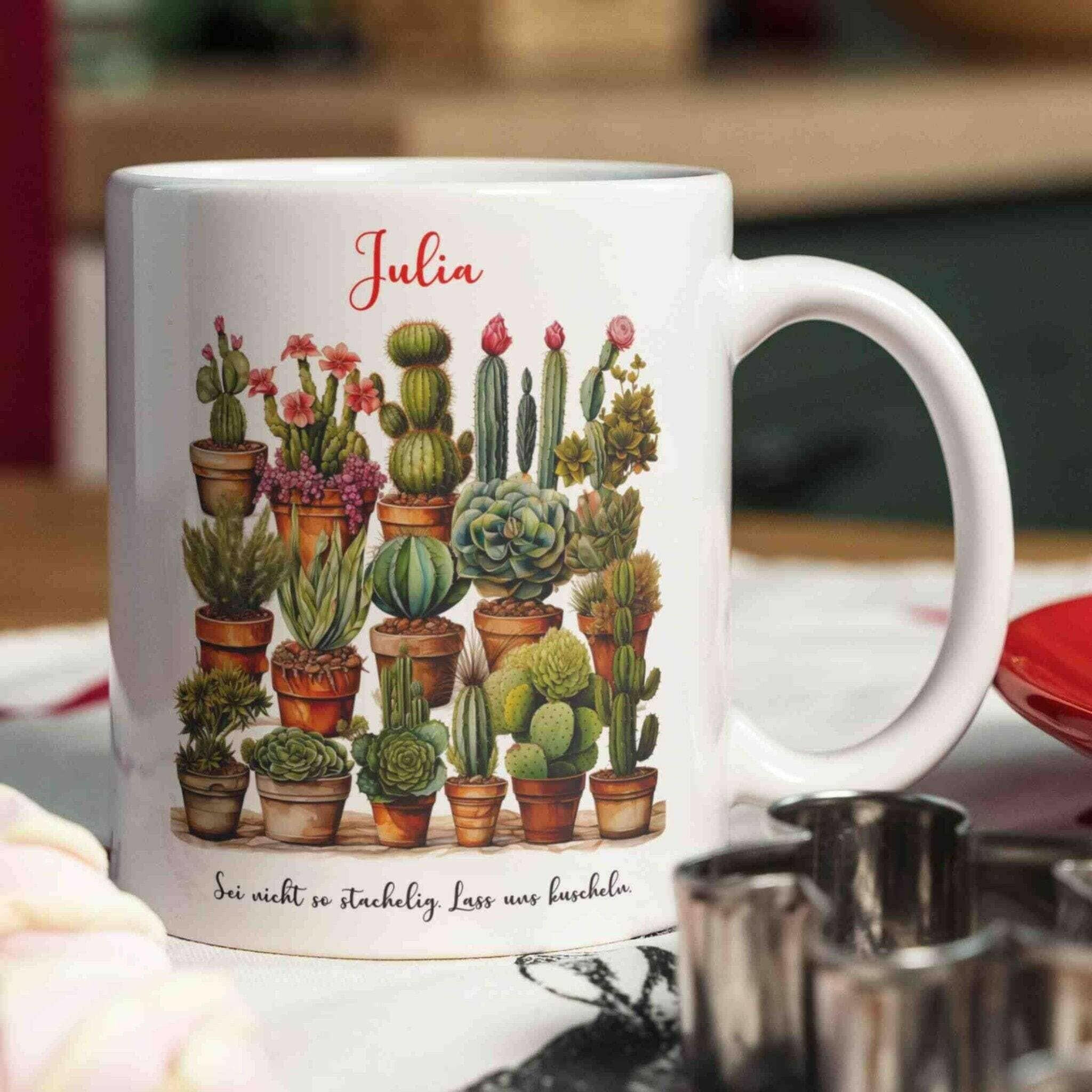 Personalisierte Tasse Kakteen.