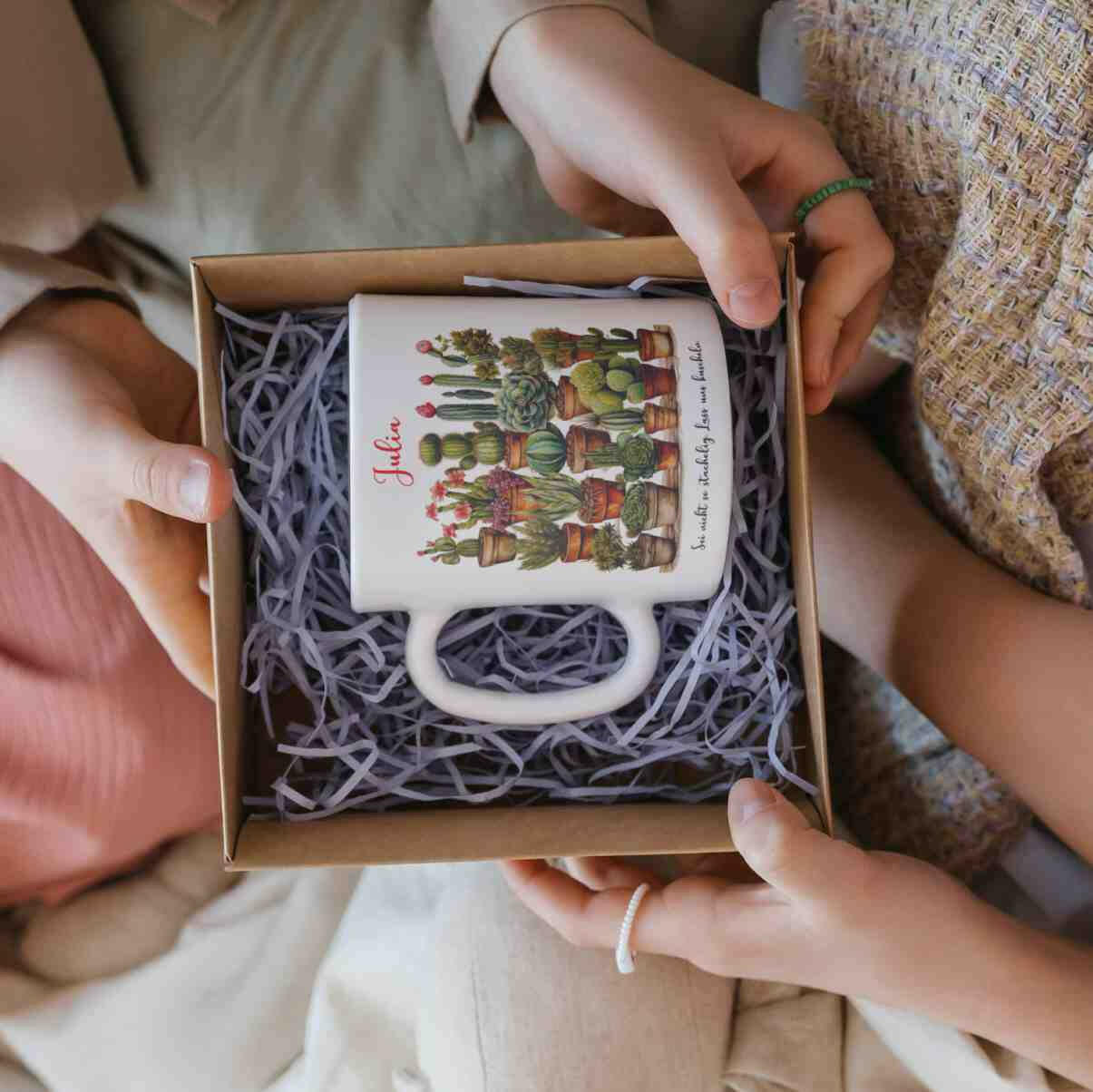 Personalisierte Tasse Kakteen.