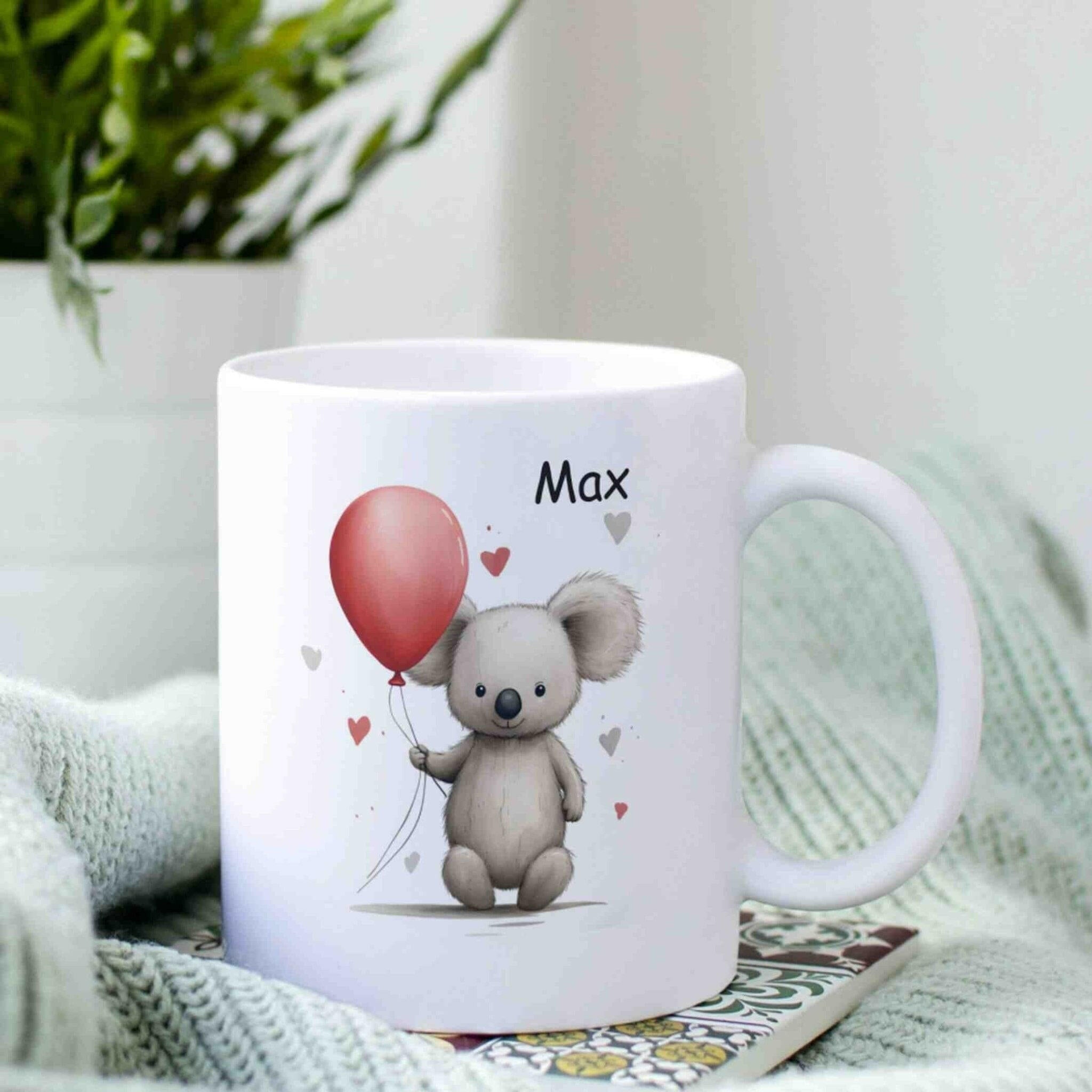 Personalisierte Tasse Koala Ballon.