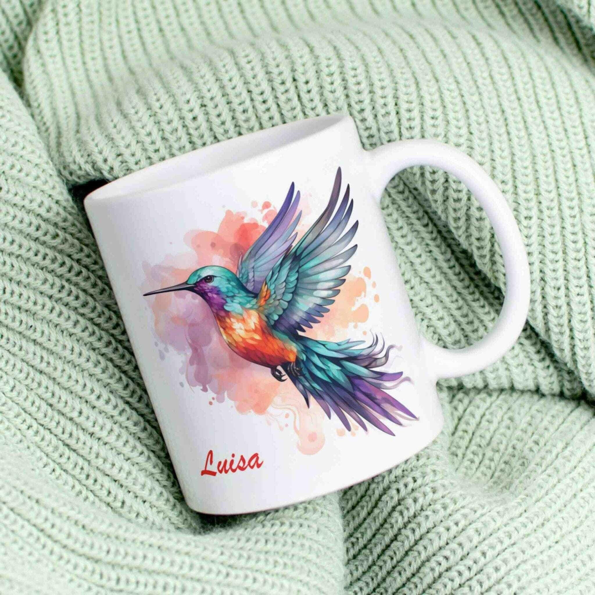 Personalisierte Tasse Kolibri.