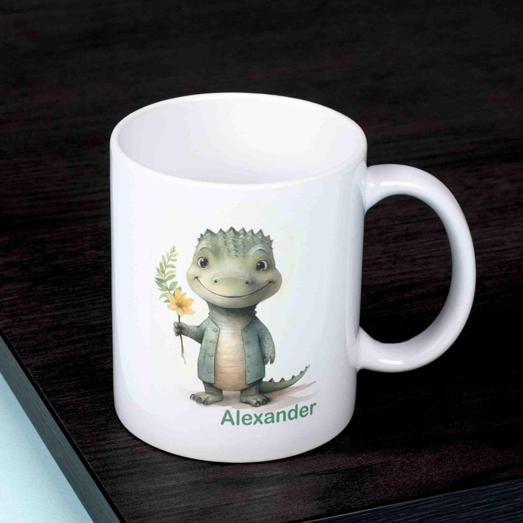 Personalisierte Tasse Krokodil.
