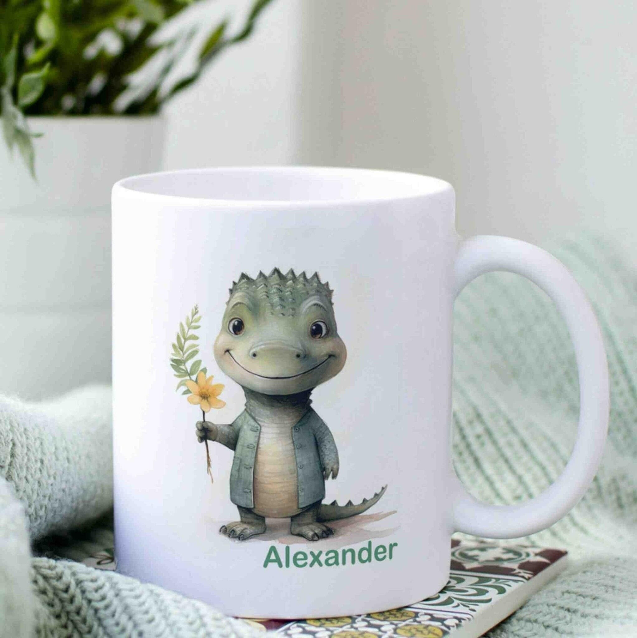 Personalisierte Tasse Krokodil.