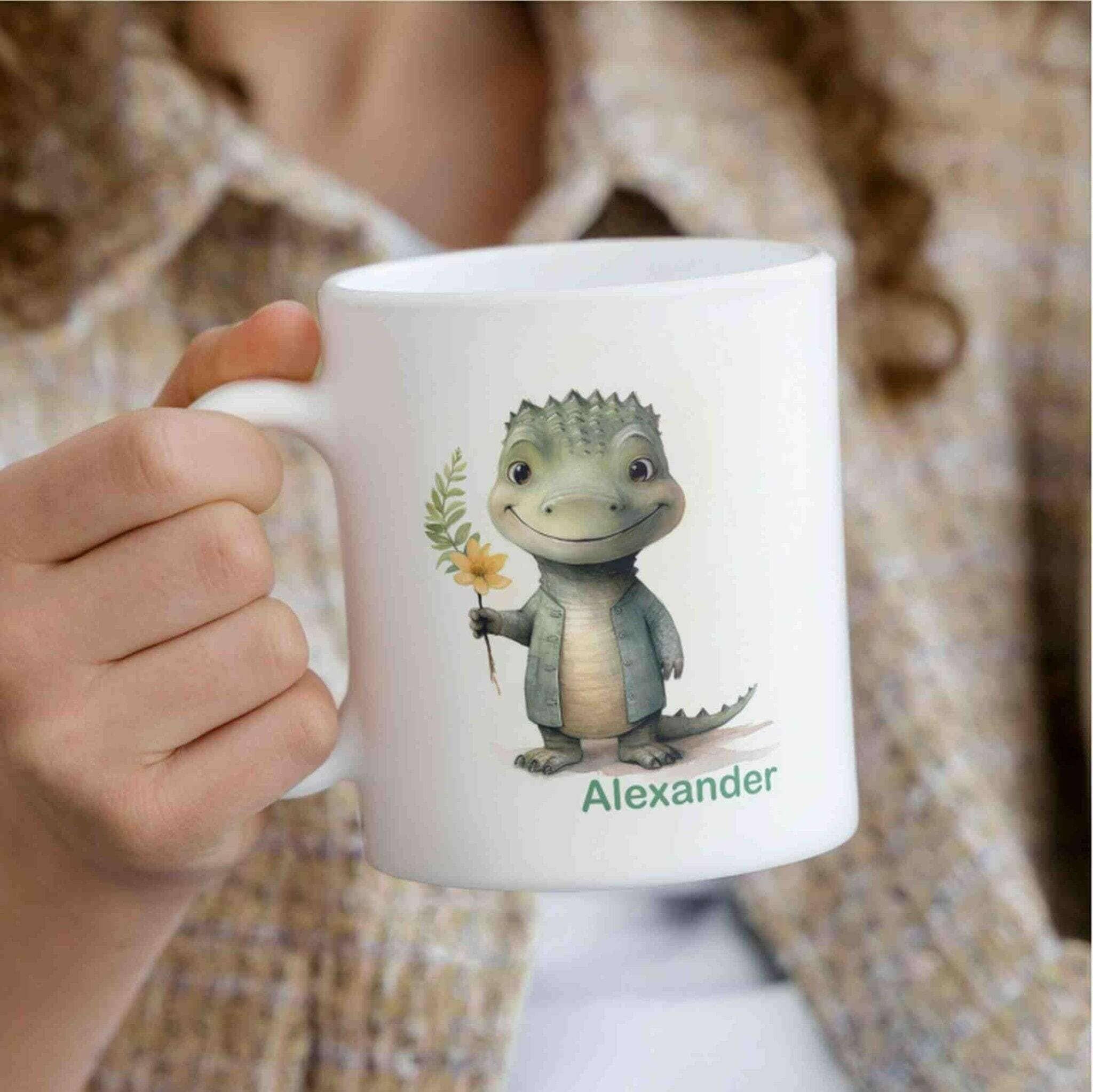 Personalisierte Tasse Krokodil.